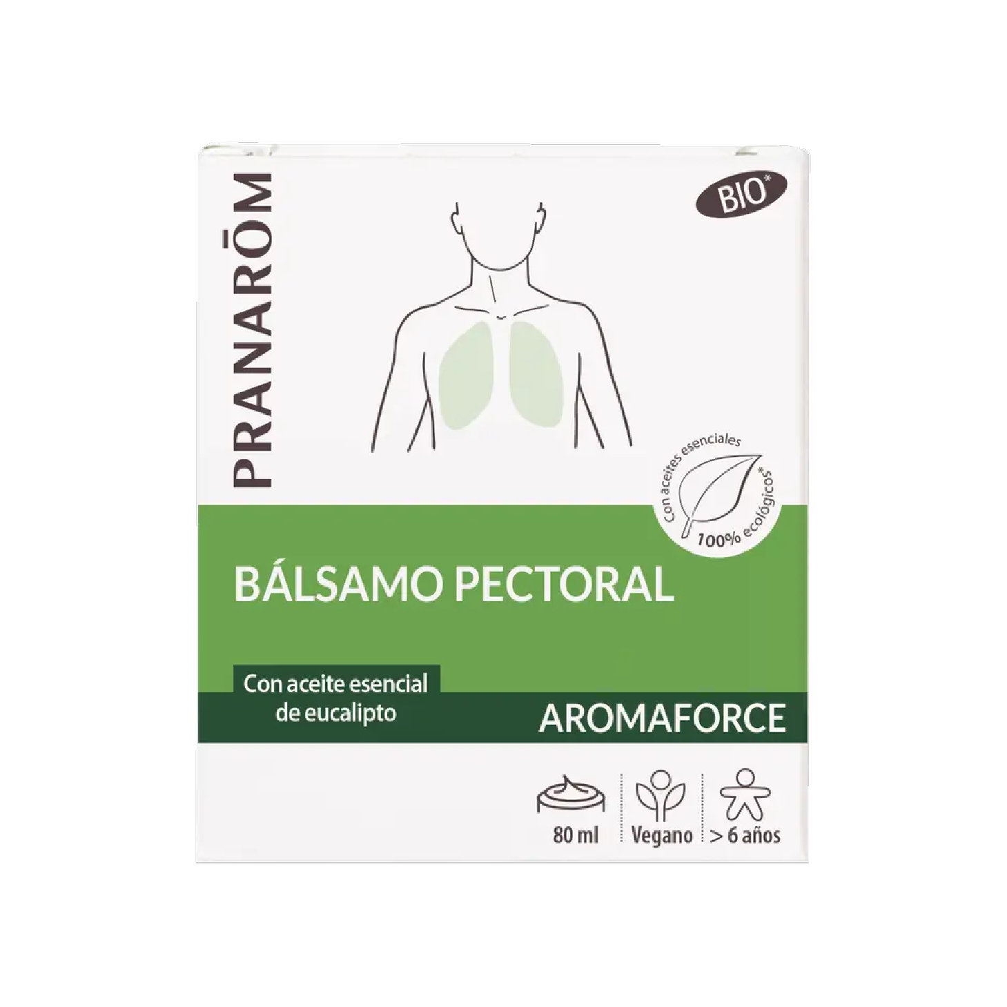 Pranarom Aromaforce Bálsamo Peitoral Bio 80ml