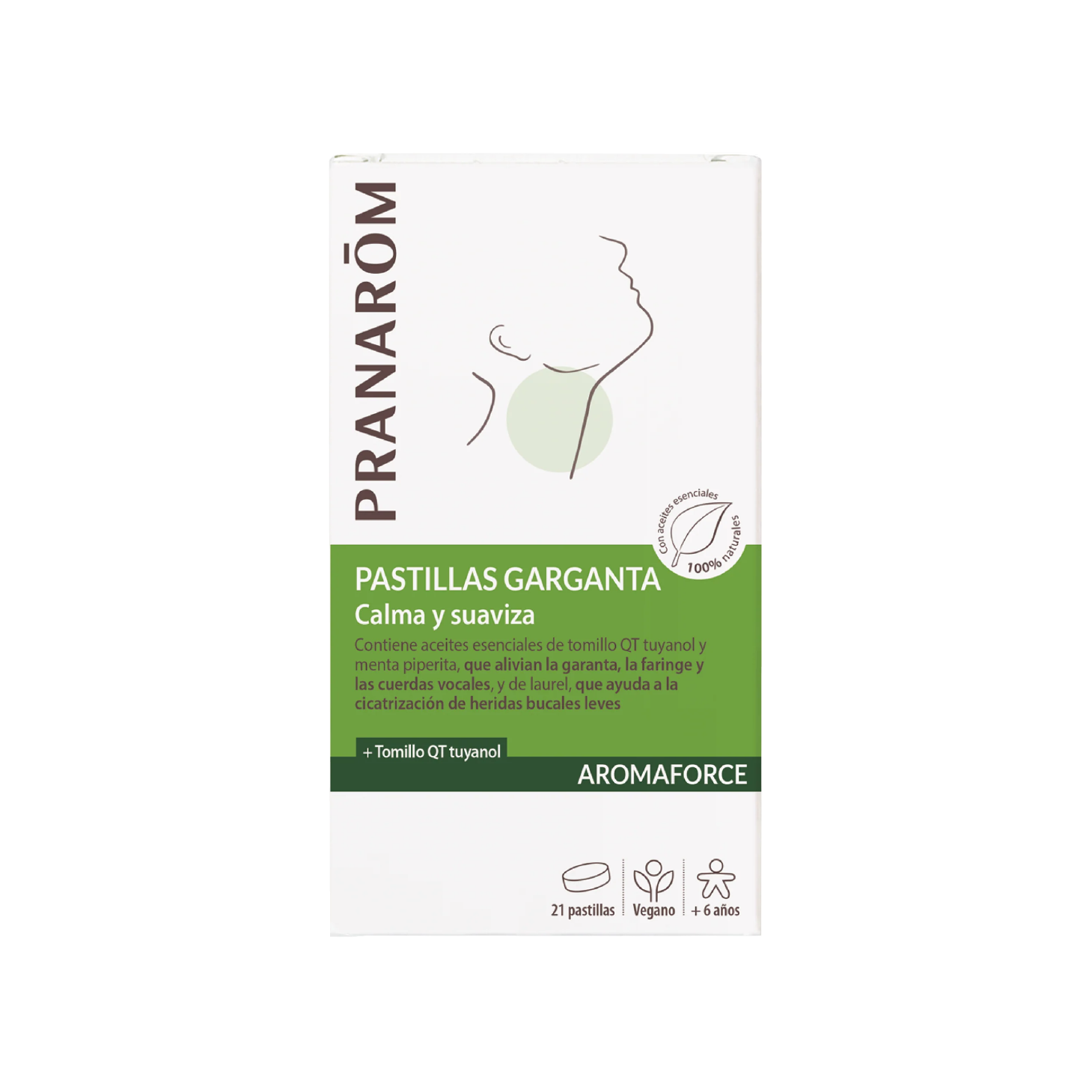 Pranarom Aromaforce Pastilhas Garganta Tomilho 21 Pastilhas