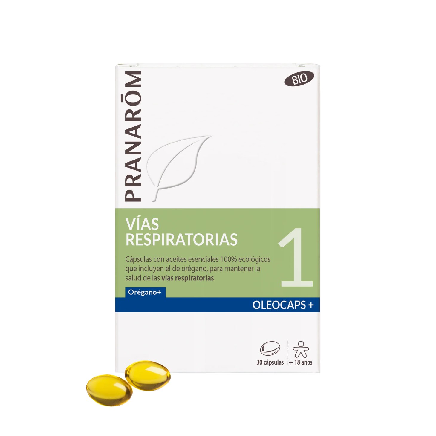 Pranarom Oleocaps+ 1 Vias Respiratórias 30 Cápsulas