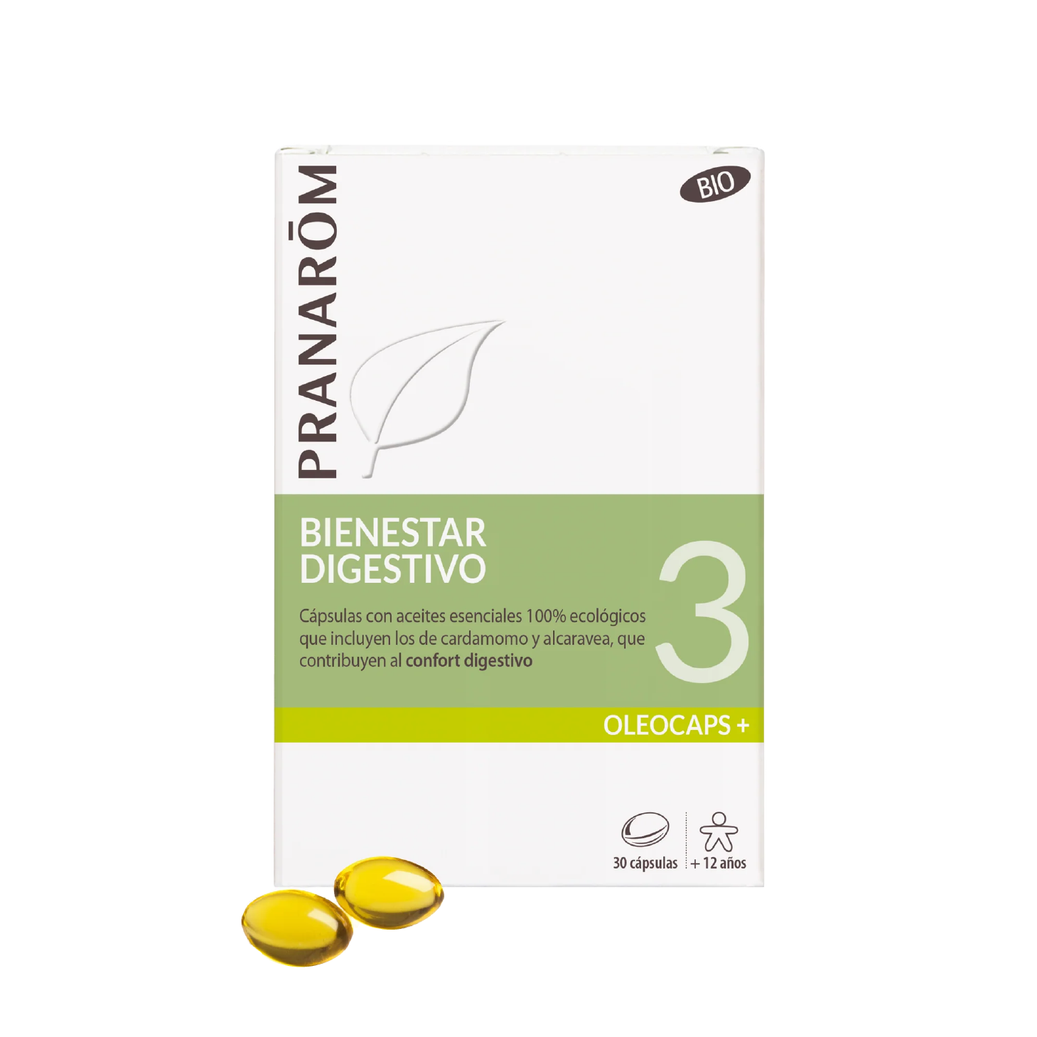 Pranarom Oleocaps+ 3 Bem-estar Digestivo 30 Cápsulas