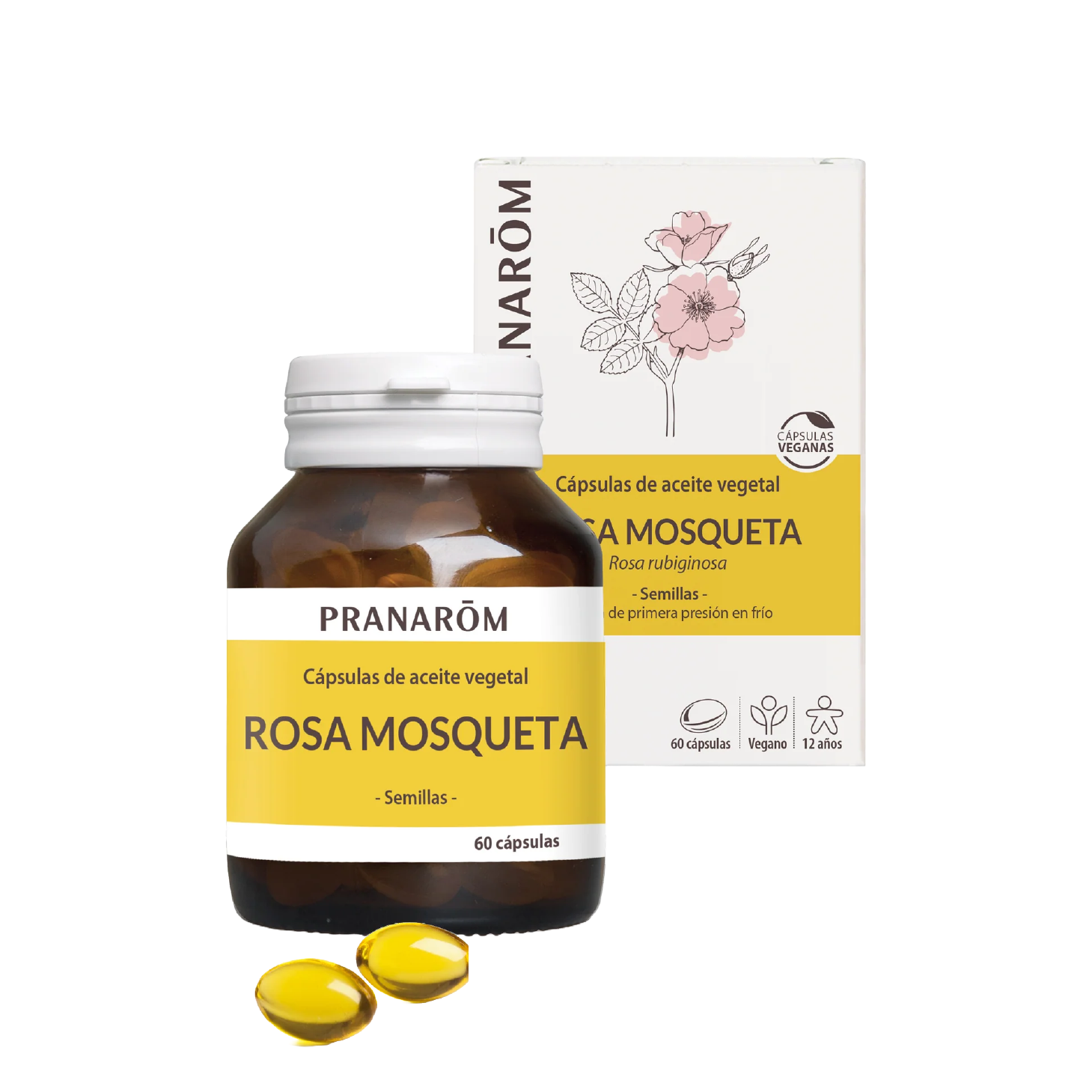 Pranarom Óleo Vegetal Rosa Mosqueta 60 Cápsulas