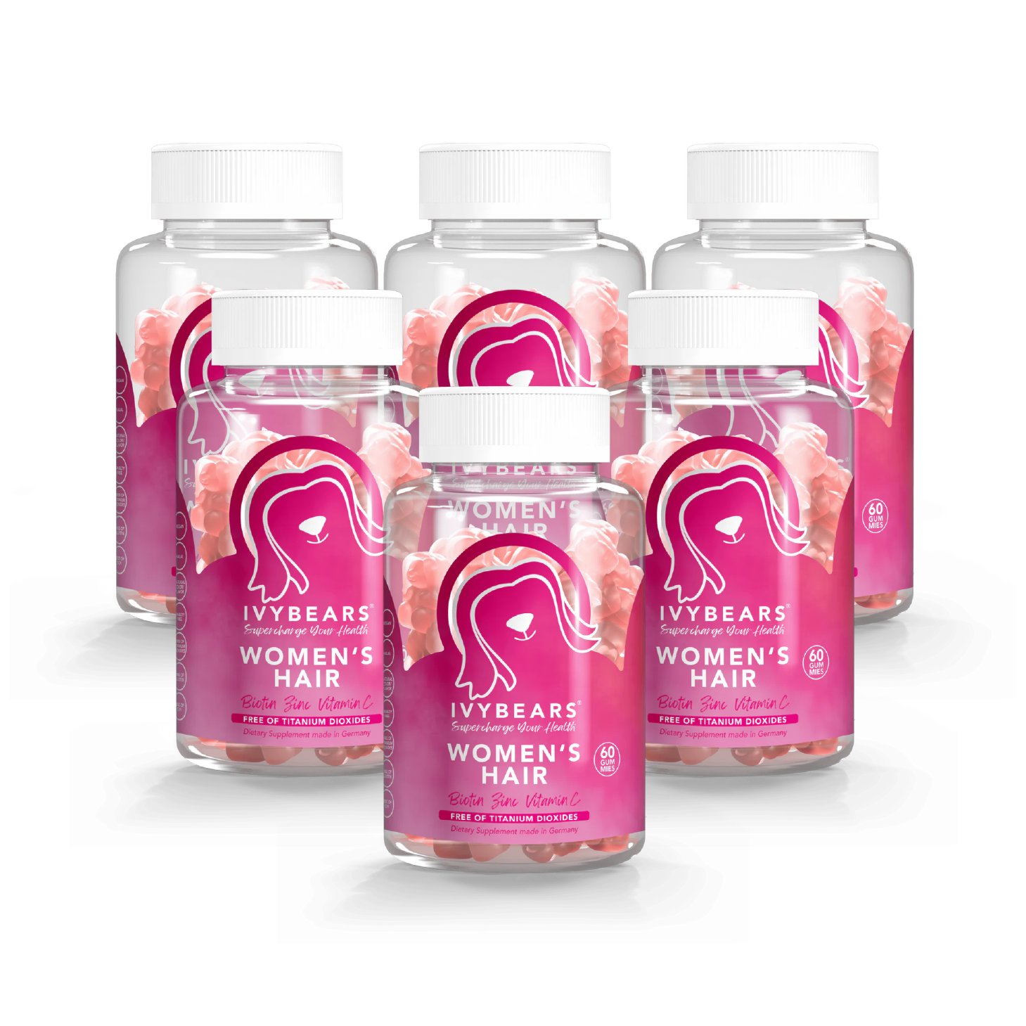 Ivybears Women Hair Vitamins 60 Gomas x 6 Unidades