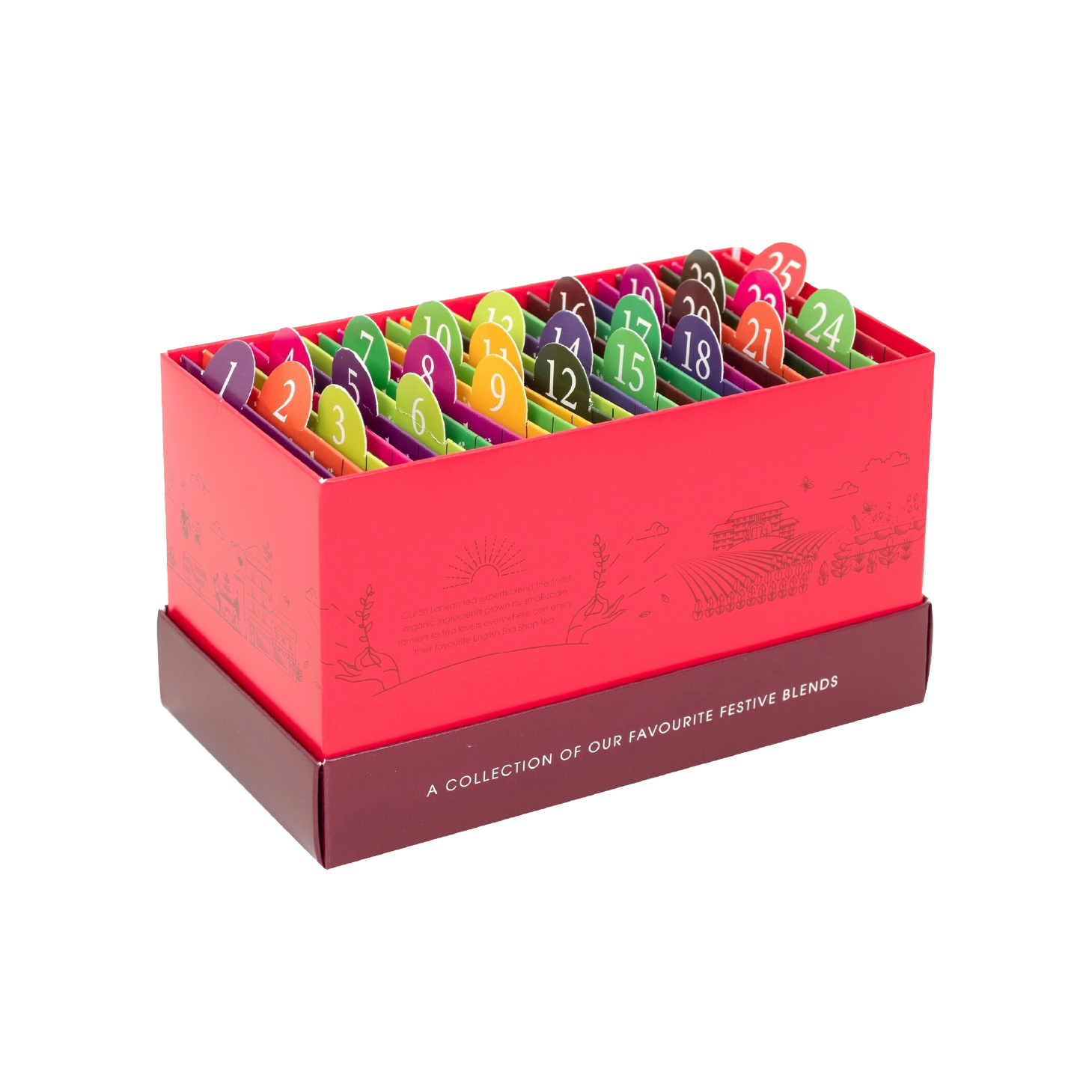 English Tea Calendário de Advento Vermelho 25 Saquetas