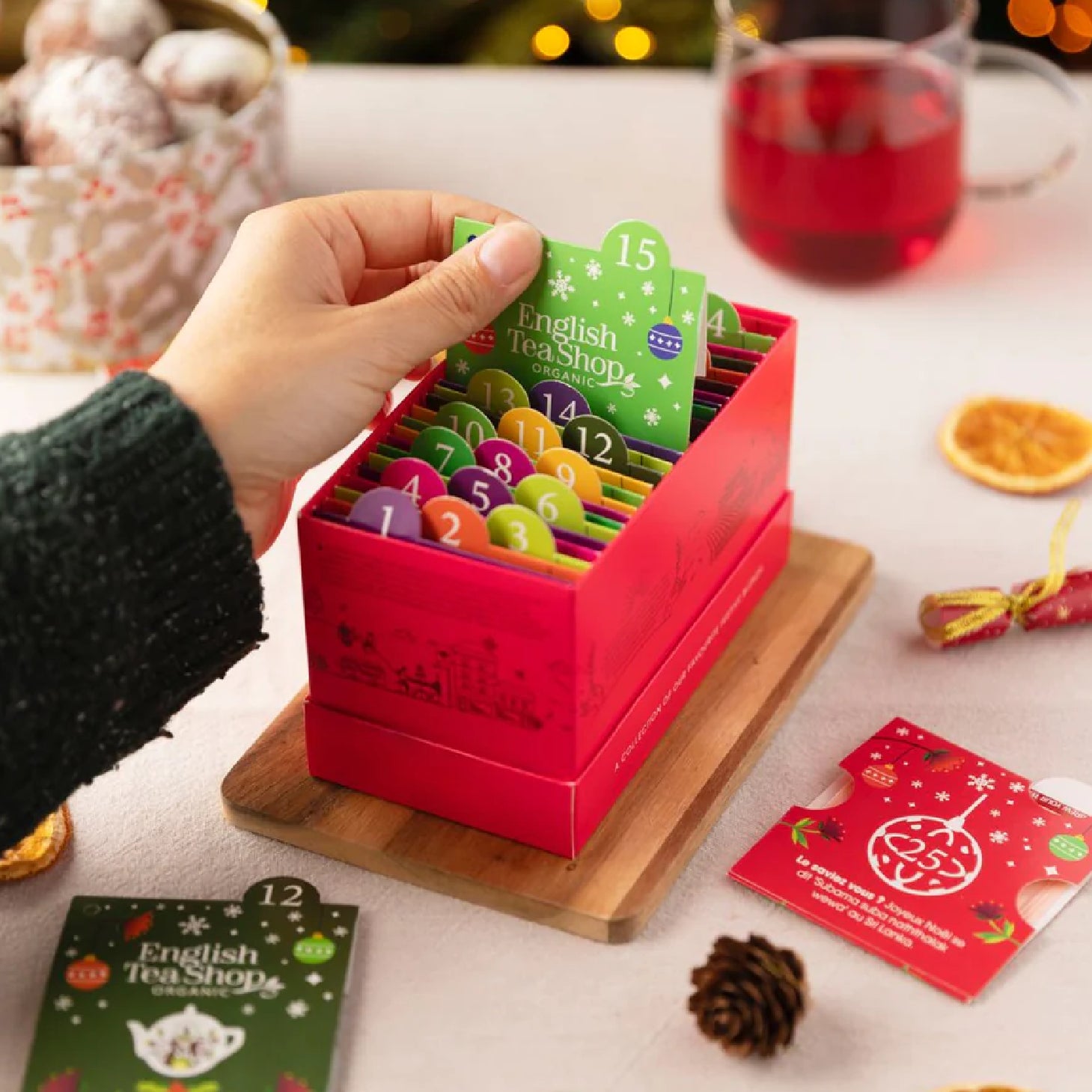 English Tea Calendário de Advento Vermelho 25 Saquetas