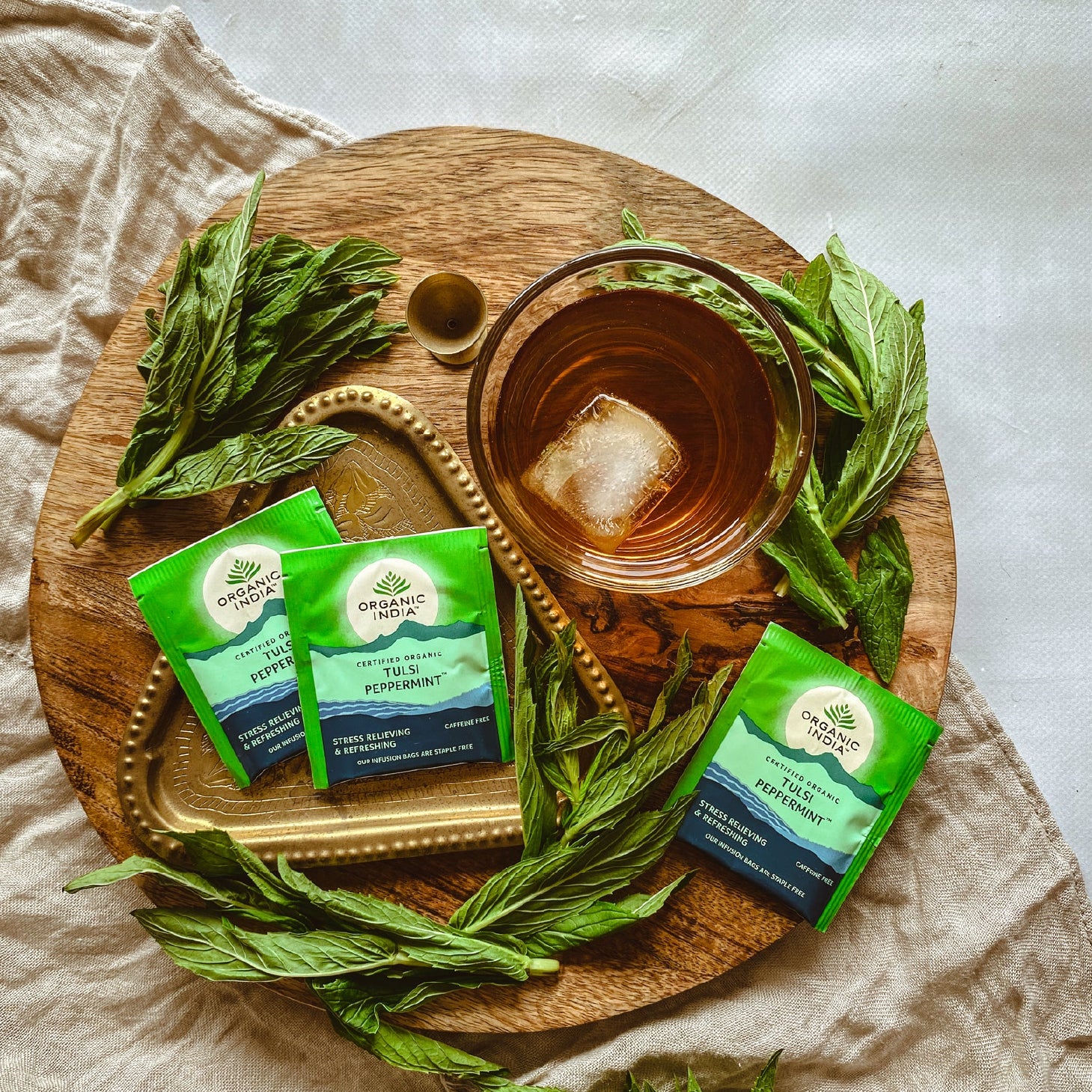 Tulsi y menta orgánica de la India (25 sobres)
