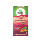 Tulsi orgánico de la India, granada verde, 25 sobres