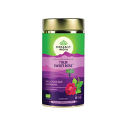 Tulsi orgánico de la India, rosa dulce, lata de 100 g