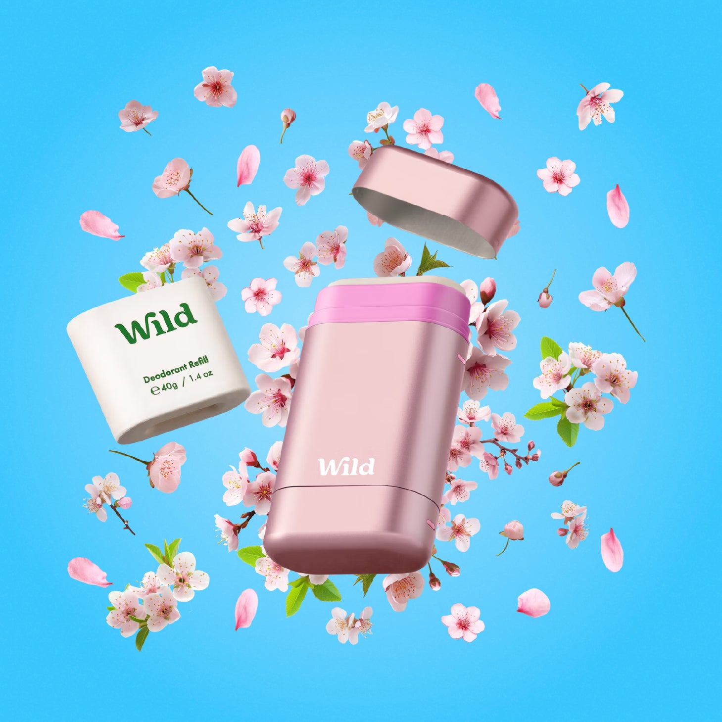 Wild Desodorizante Natural Caixa Refillable Flor de Cerejeira