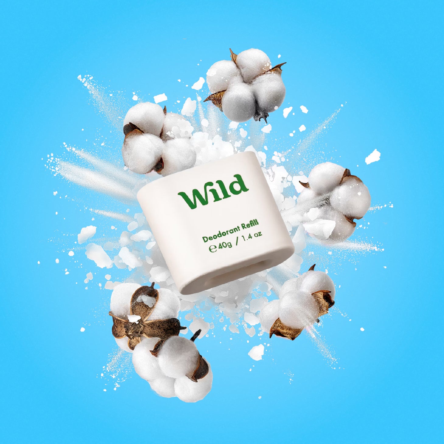 Wild Desodorizante Natural Recarga Algodão e Sal Marinho