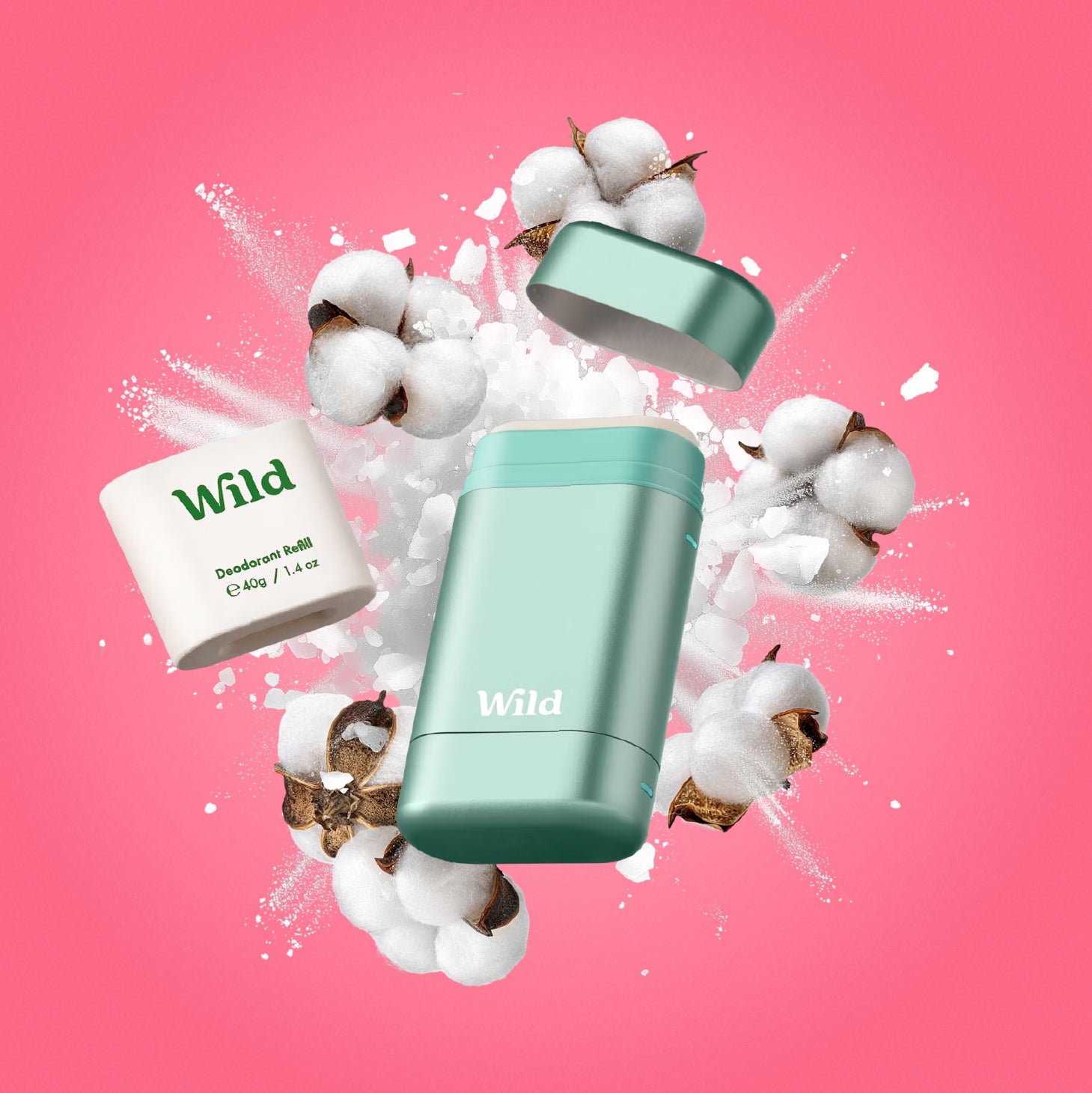 Wild Desodorizante Natural Recarga Algodão e Sal Marinho