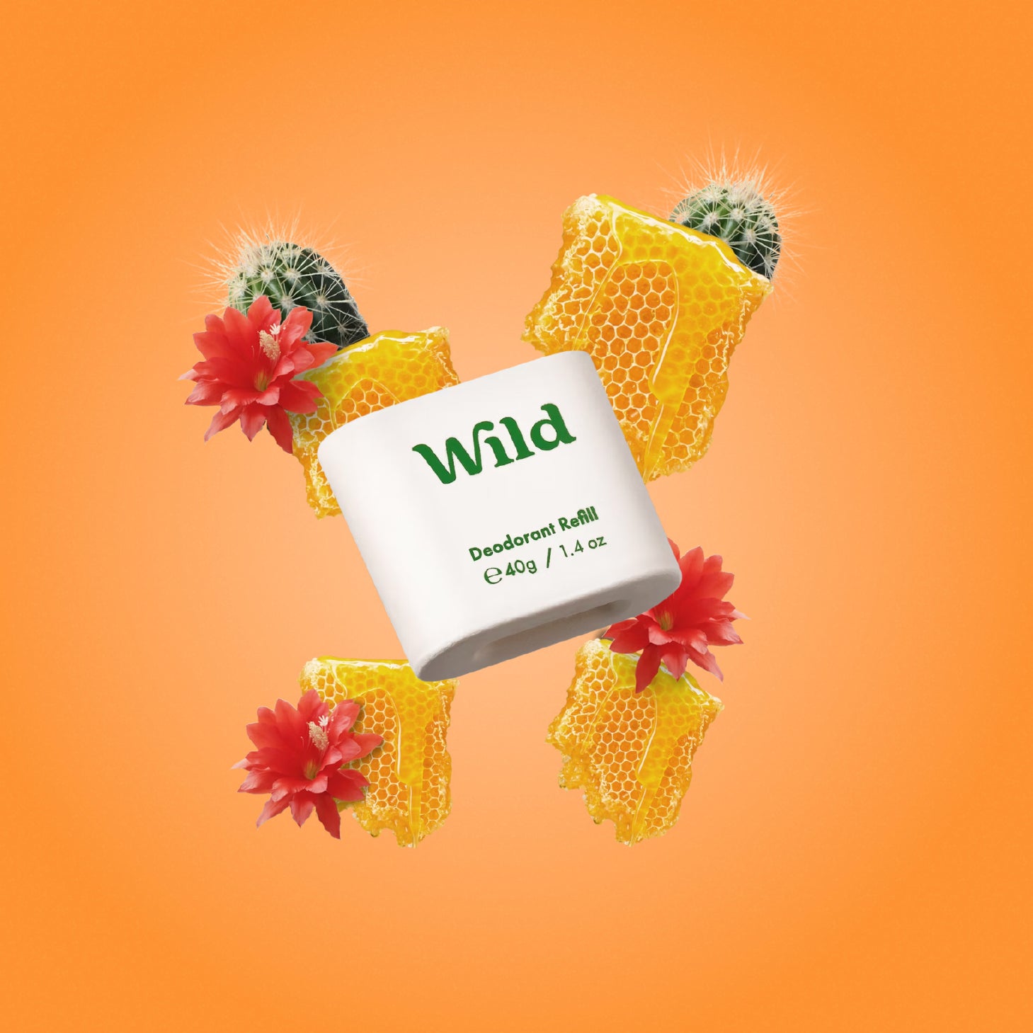 Wild Desodorizante Natural Recarga Mel e Flor de Cacto