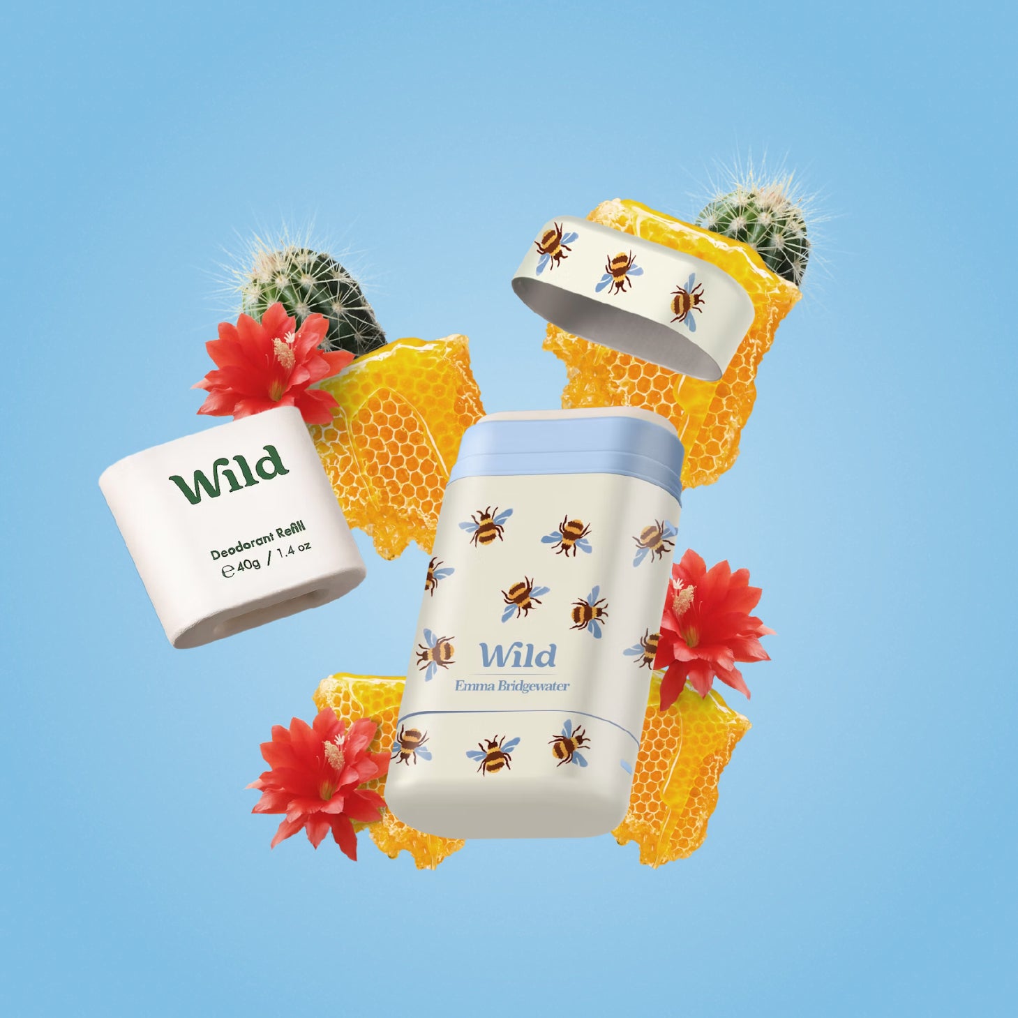 Wild Desodorizante Natural Recarga Mel e Flor de Cacto