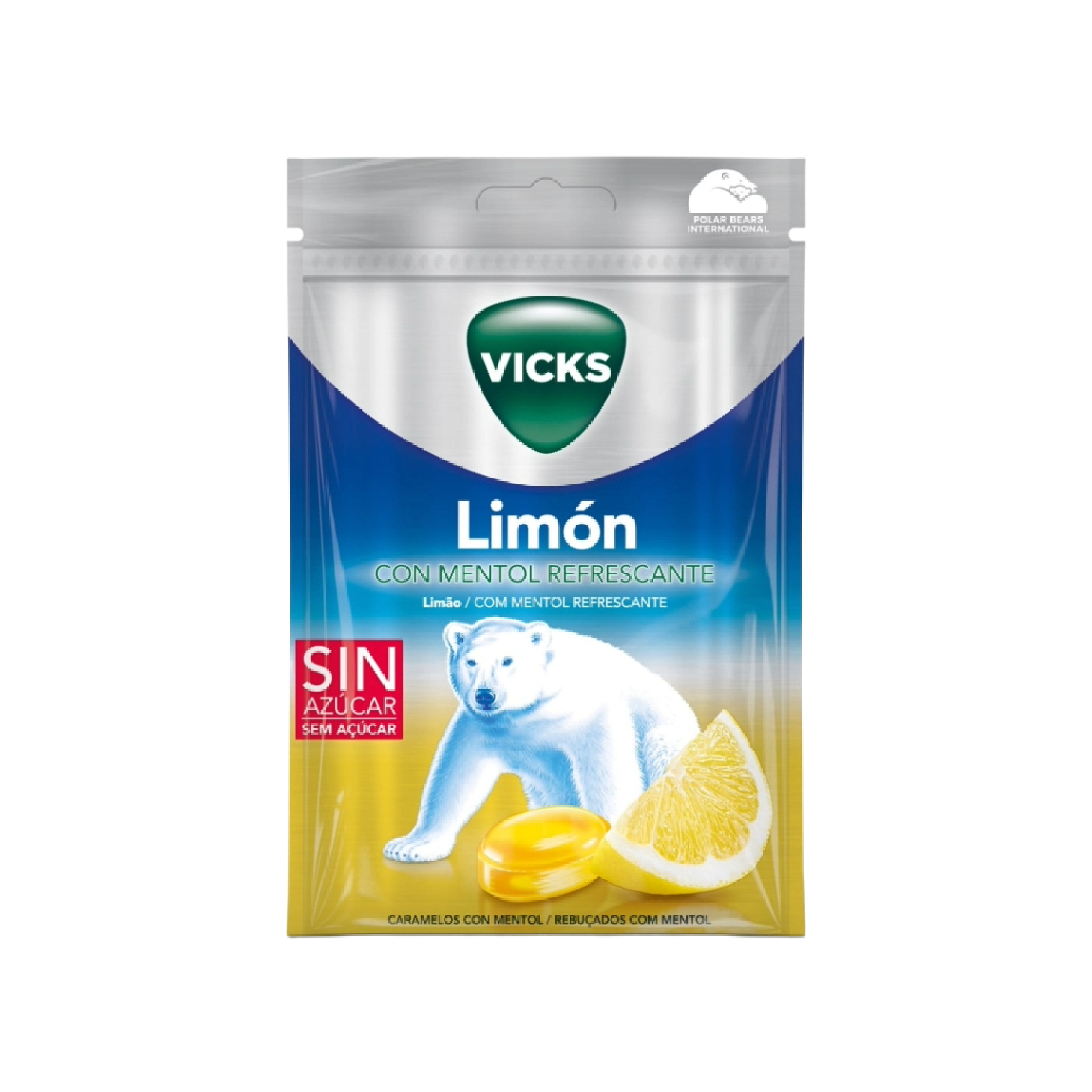 Vicks Limão 20 Rebuçados com Mentol Refrescante 72g