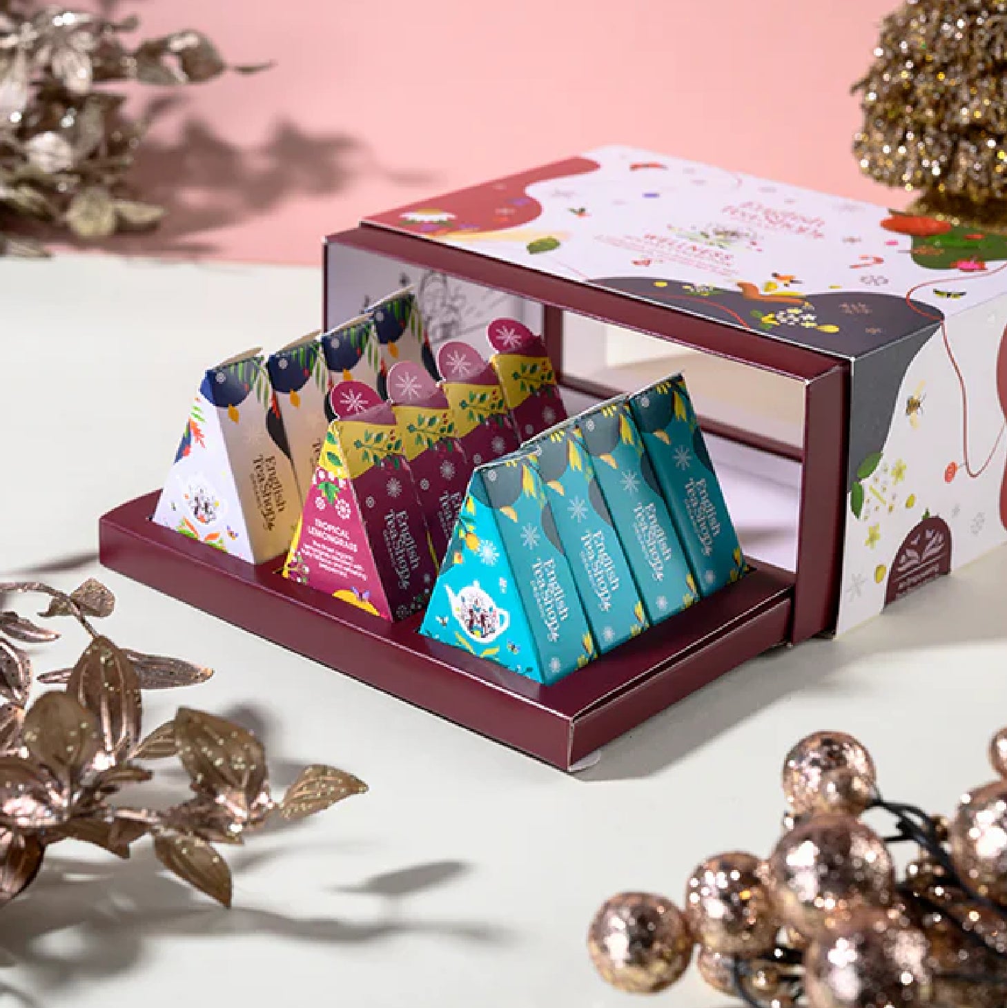 English Tea Wellness Coleção de Natal 12 Pirâmides