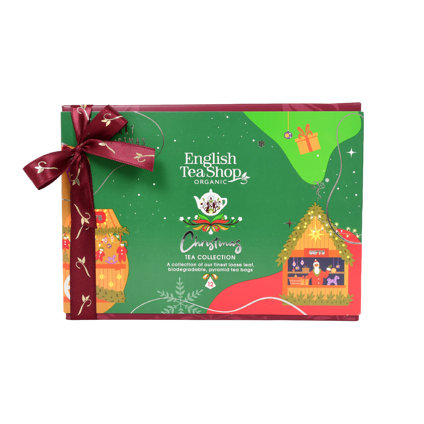 English Tea Coleção de Árvores de Natal Verde 12 Pirâmides