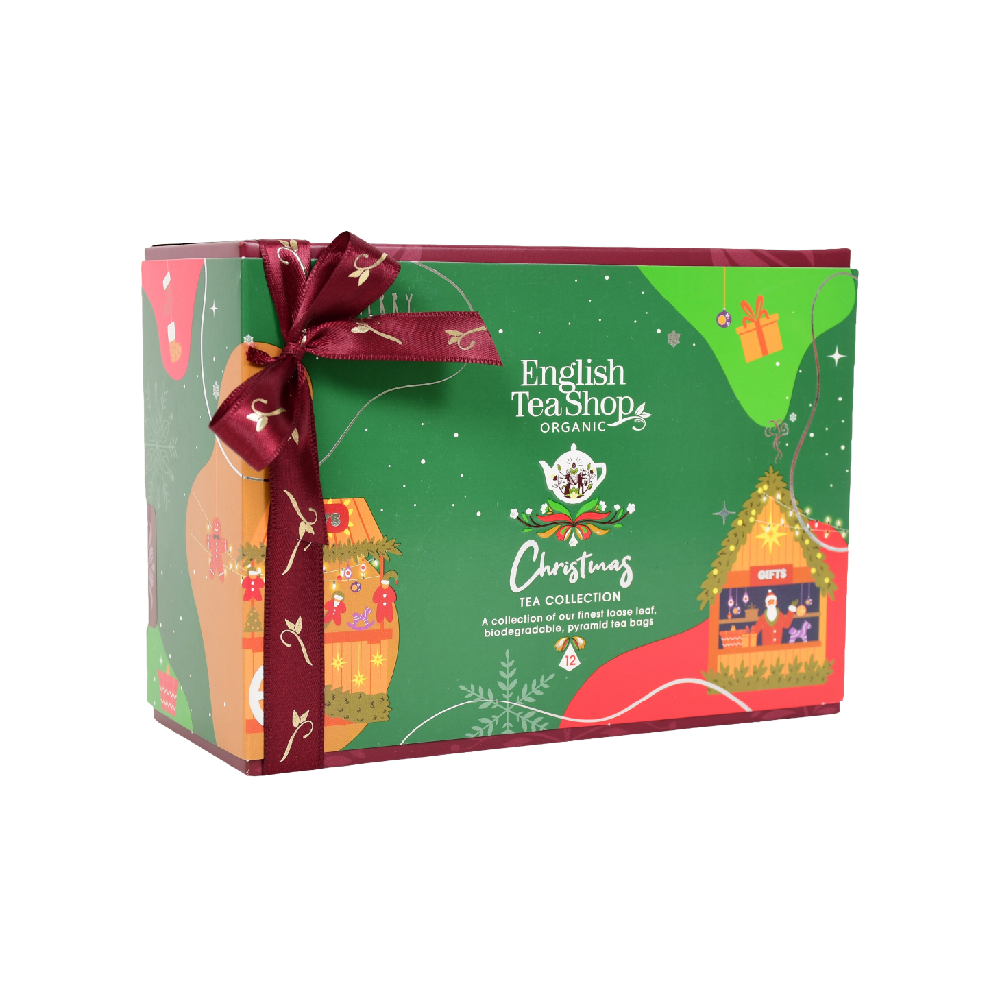 English Tea Coleção de Árvores de Natal Verde 12 Pirâmides