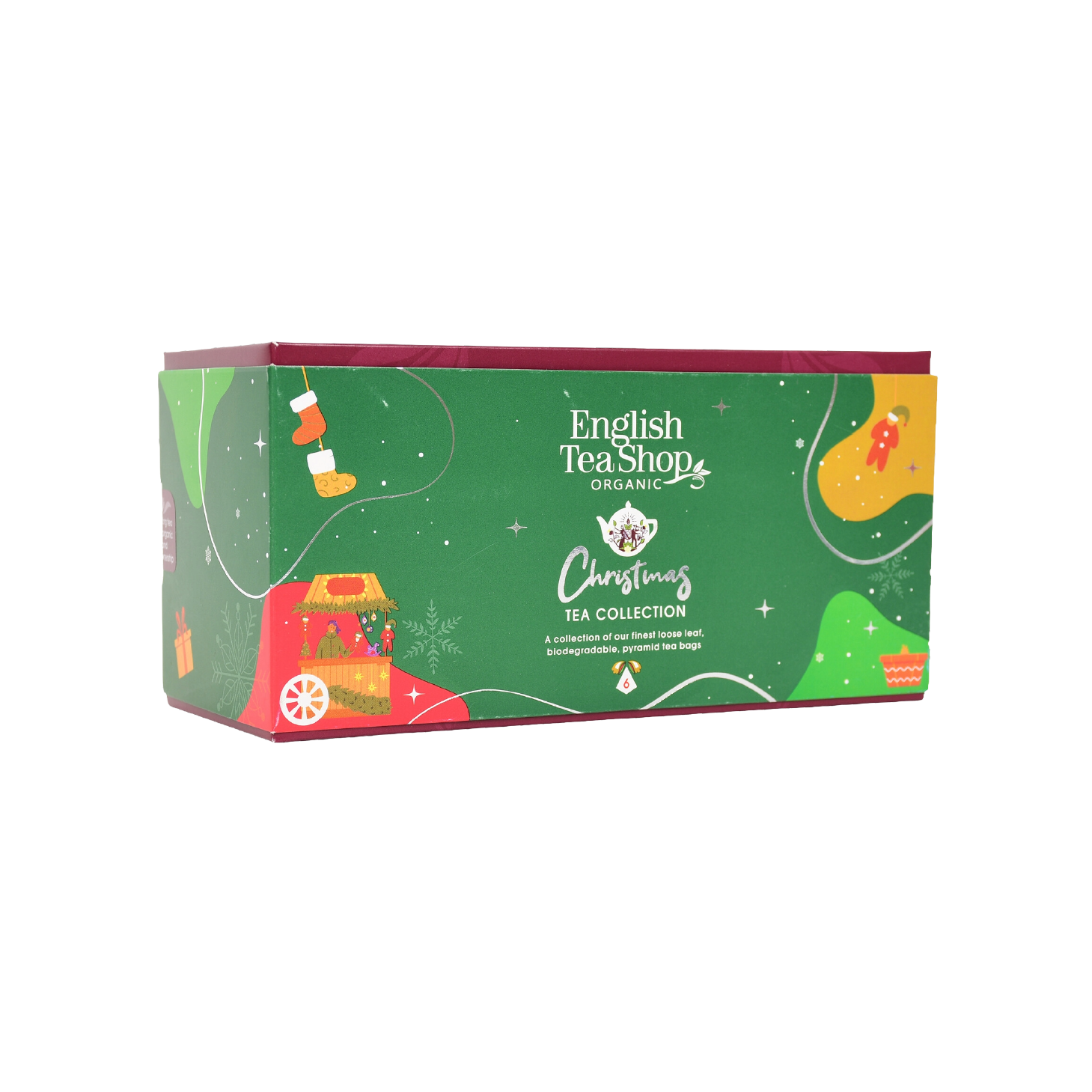 English Tea Coleção de Árvores de Natal Maravilhas Verde 6 Unidades