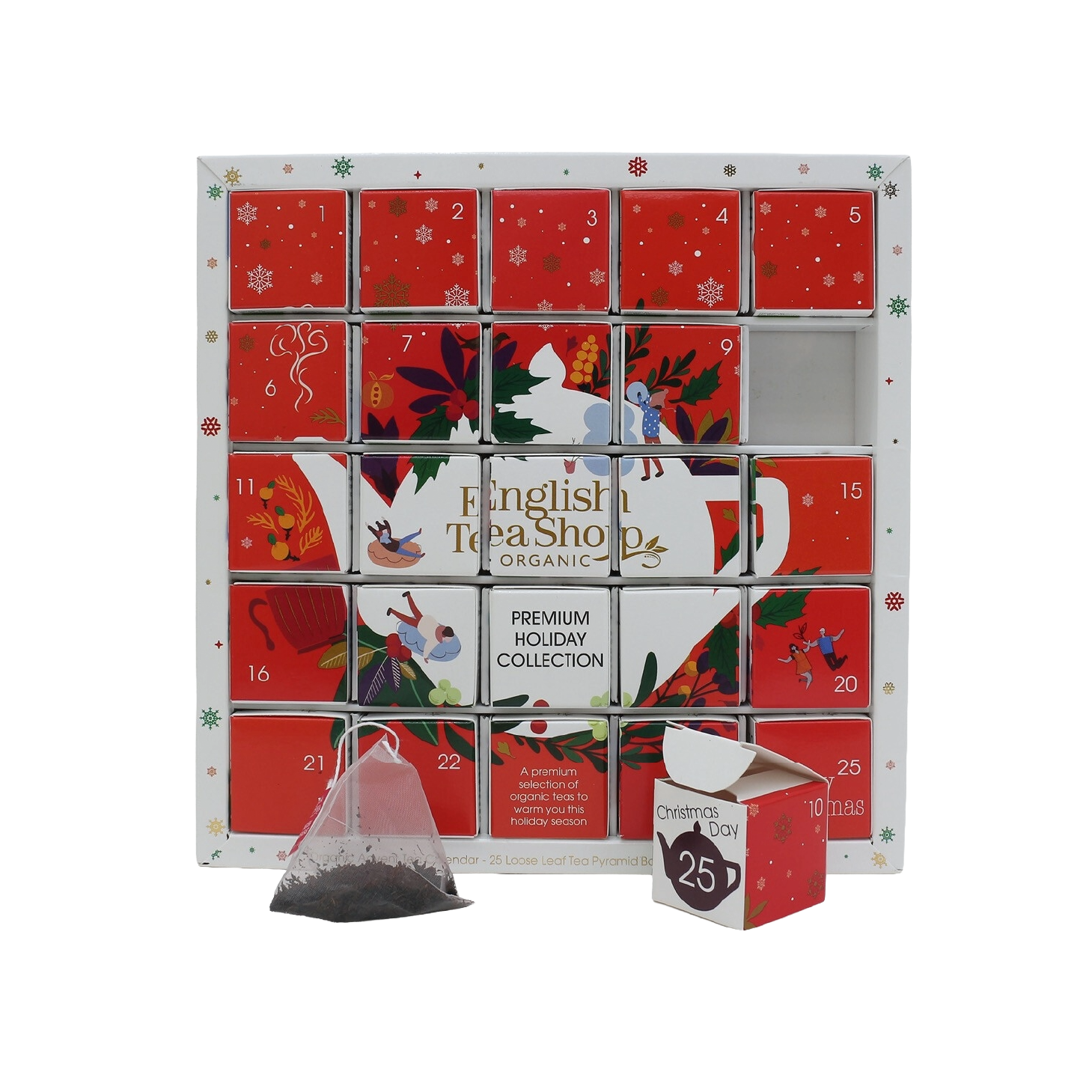 English Tea Calendário do Advento Puzzle Vermelho 25 Saquetas