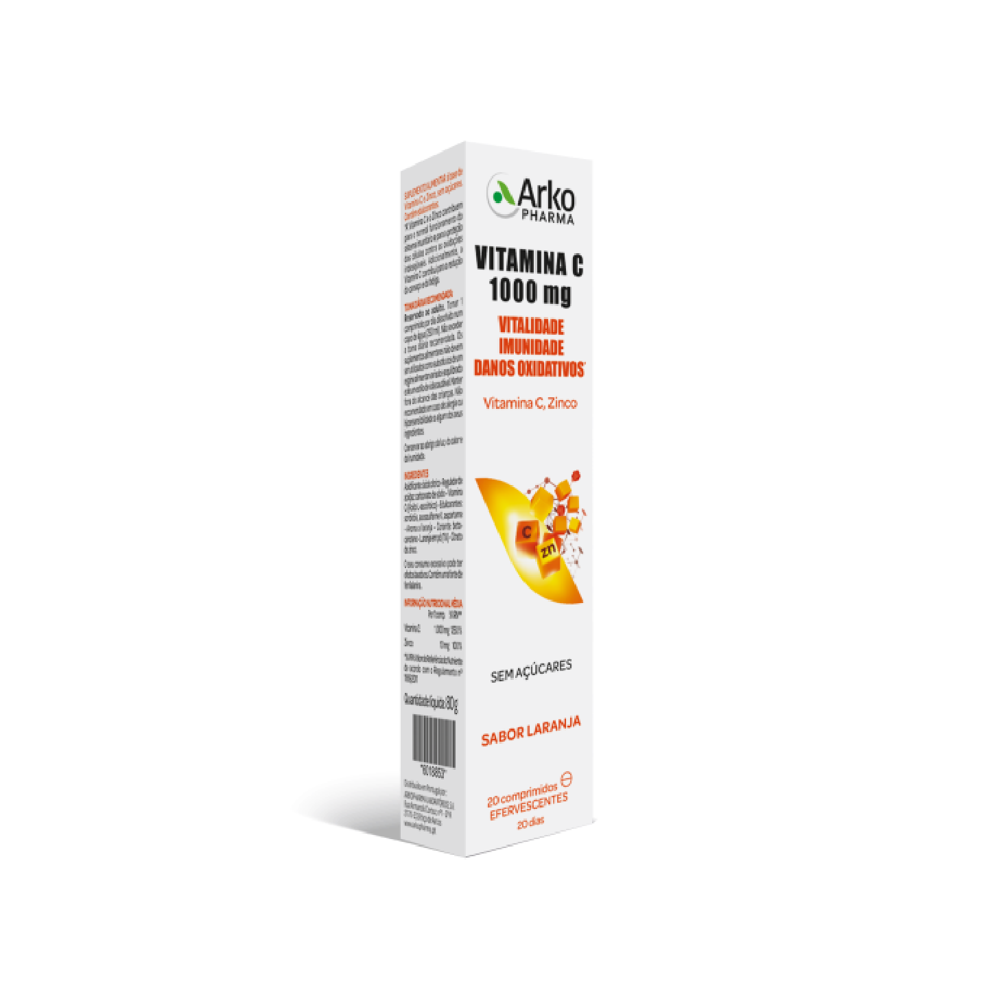 Arkopharma Vitamina C + Zinco 20 Comprimidos Efervescente