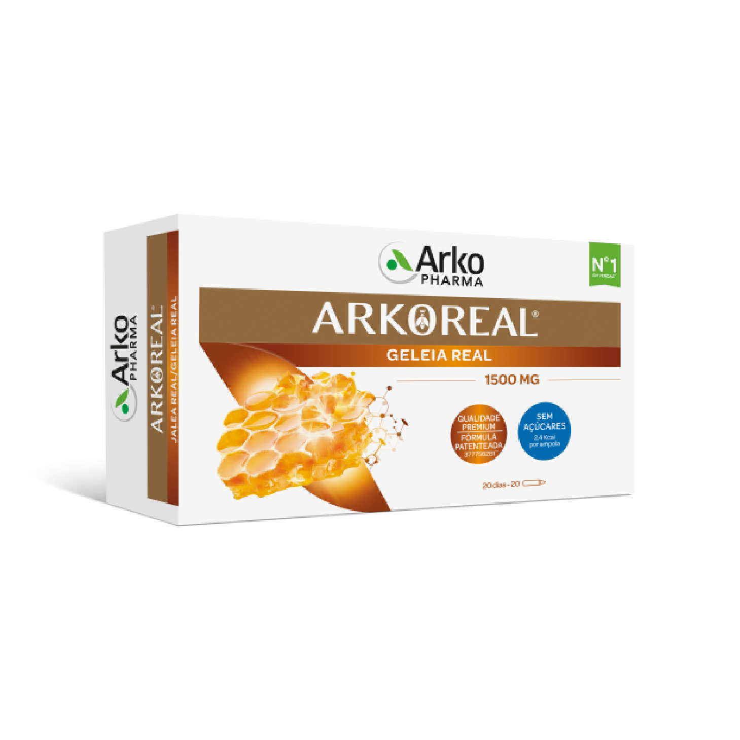 Arkoreal Geleia Real 1500mg Sem Açúcar 20 Ampolas