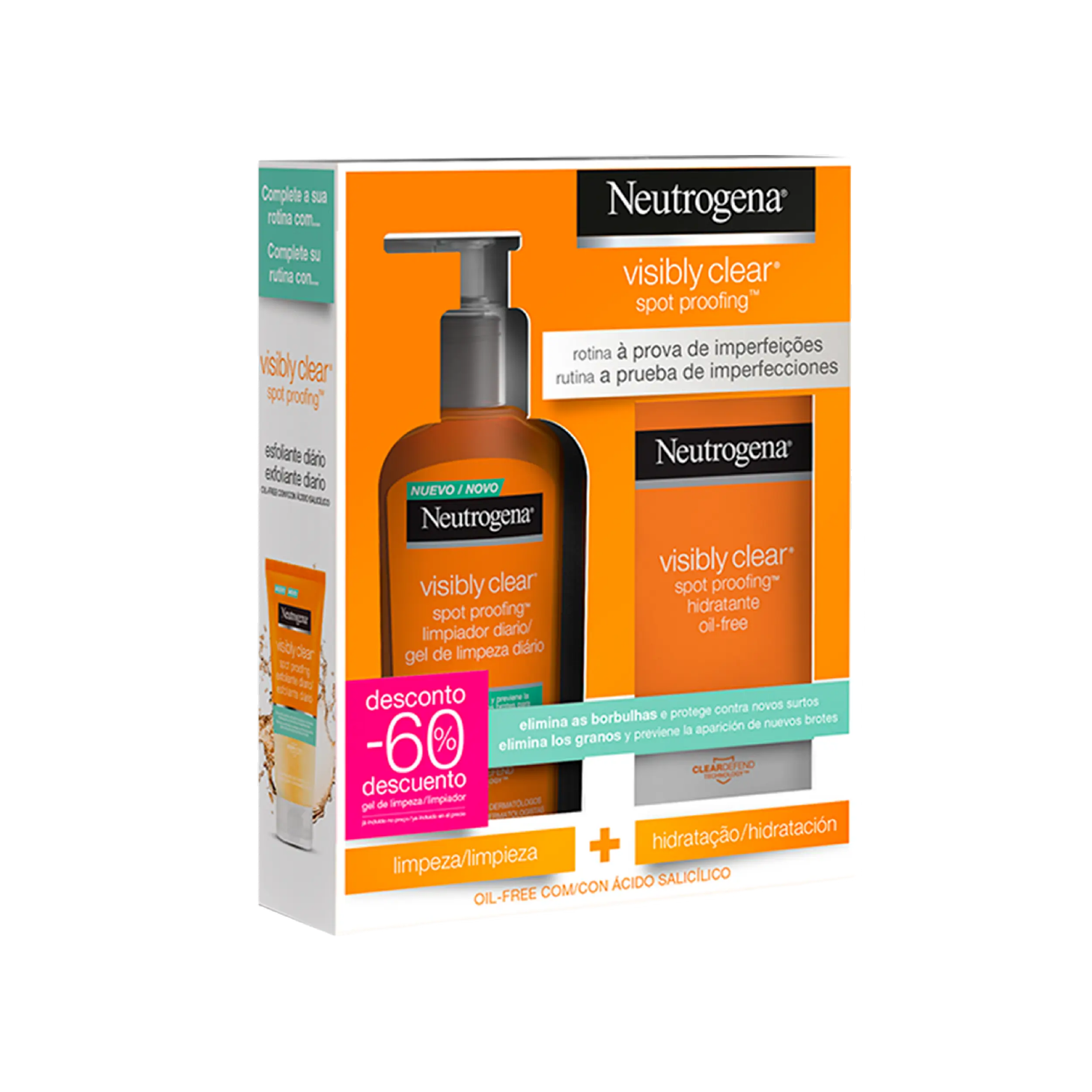 Neutrogena Visible Clear Hidratante Facial 50ml + Gel de Limpeza 200ml