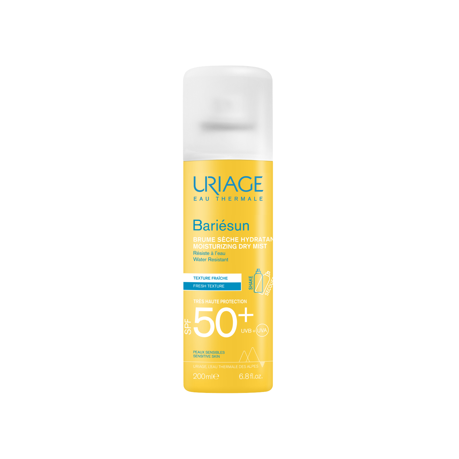 Bruma hidratante seca Uriage Bariésun FPS 50+ 200 ml