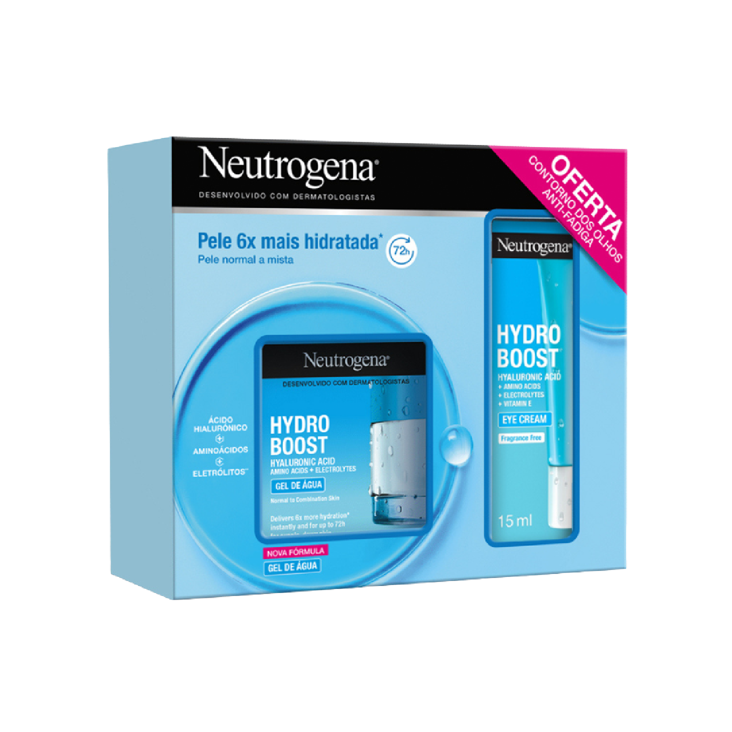 Neutrogena Coffret Hydro Boost Gel de Água 50ml + Contorno Olhos 15ml