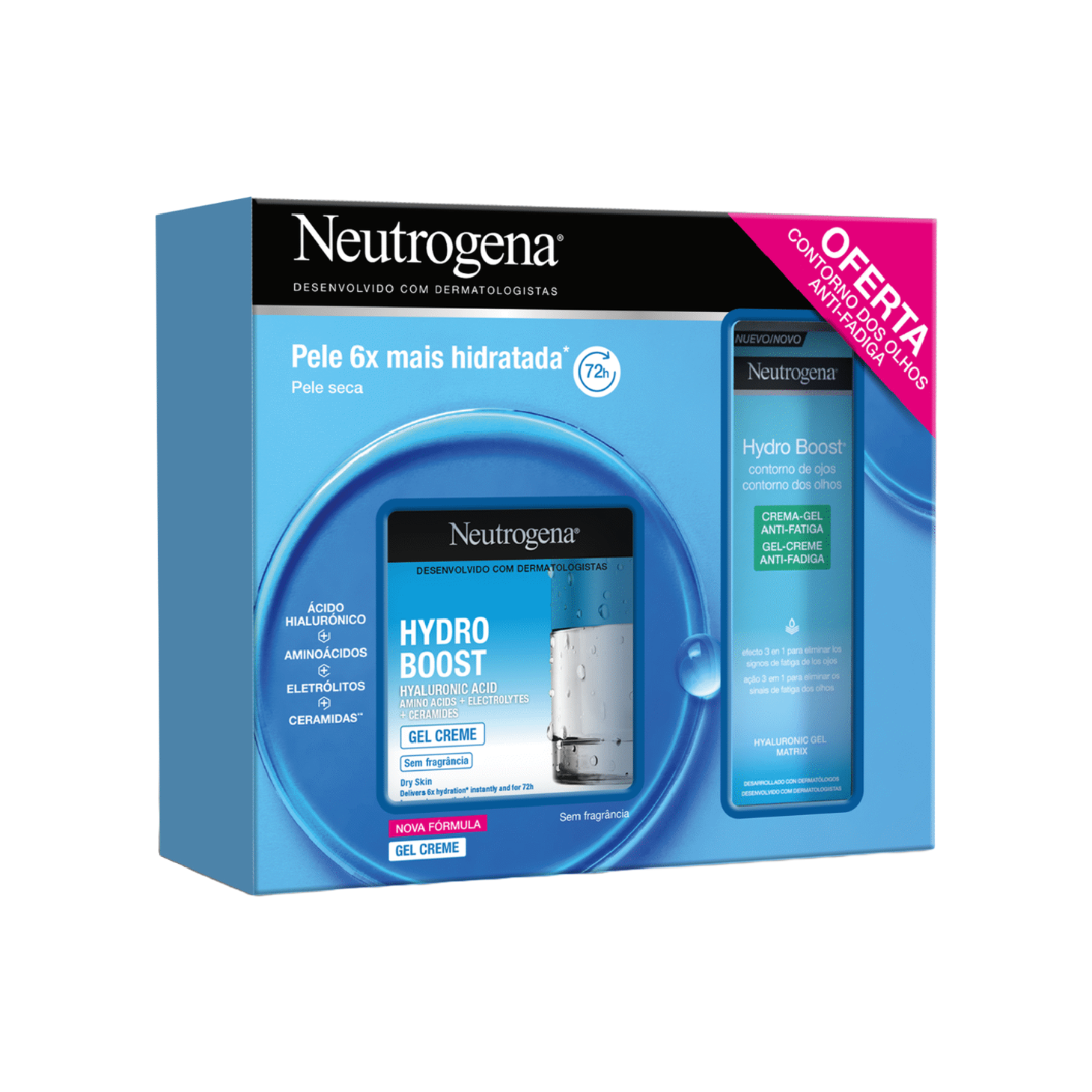 Set de regalo Neutrogena Hydro Boost Gel-Crema 50 ml + Contorno de ojos 15 ml