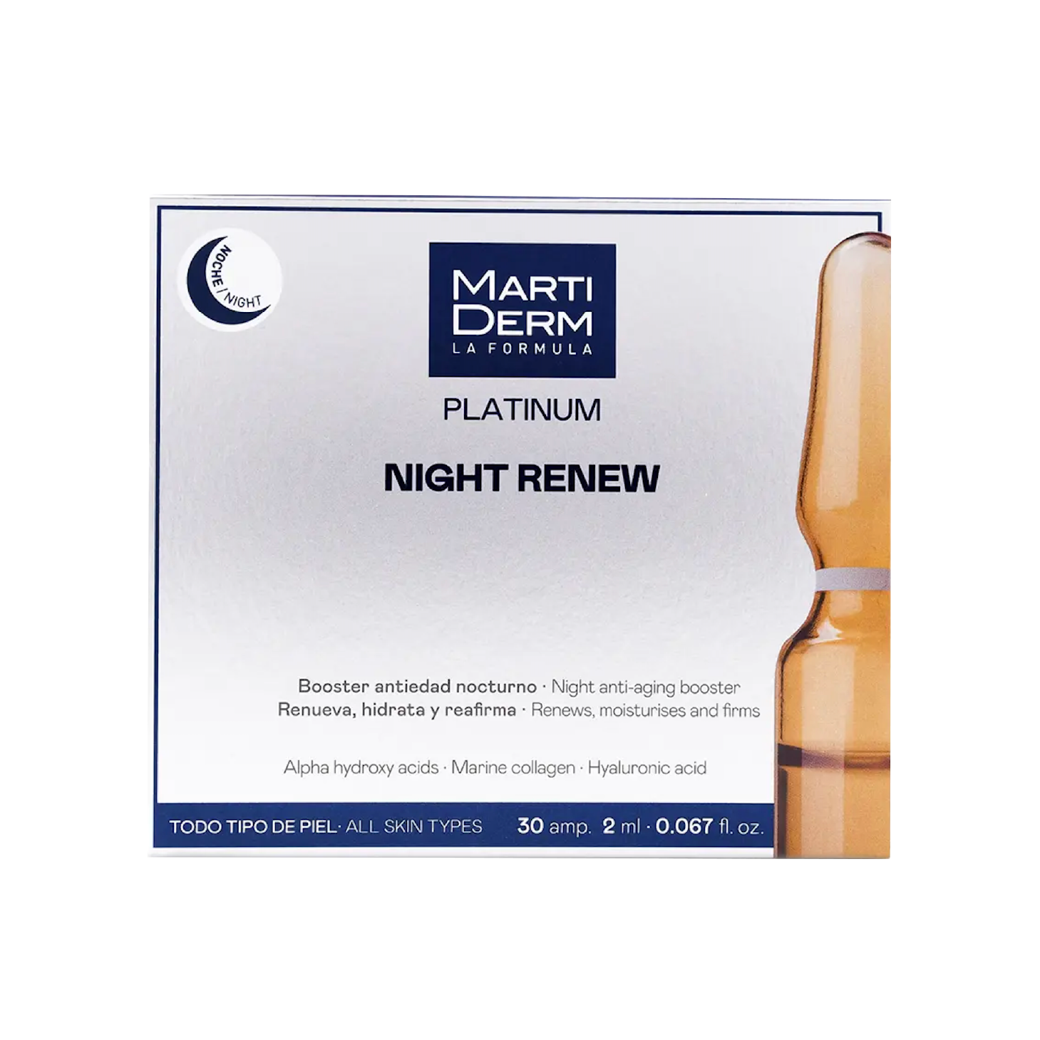 Martiderm Platinum Night Renew 2ml x 30 Ampolas