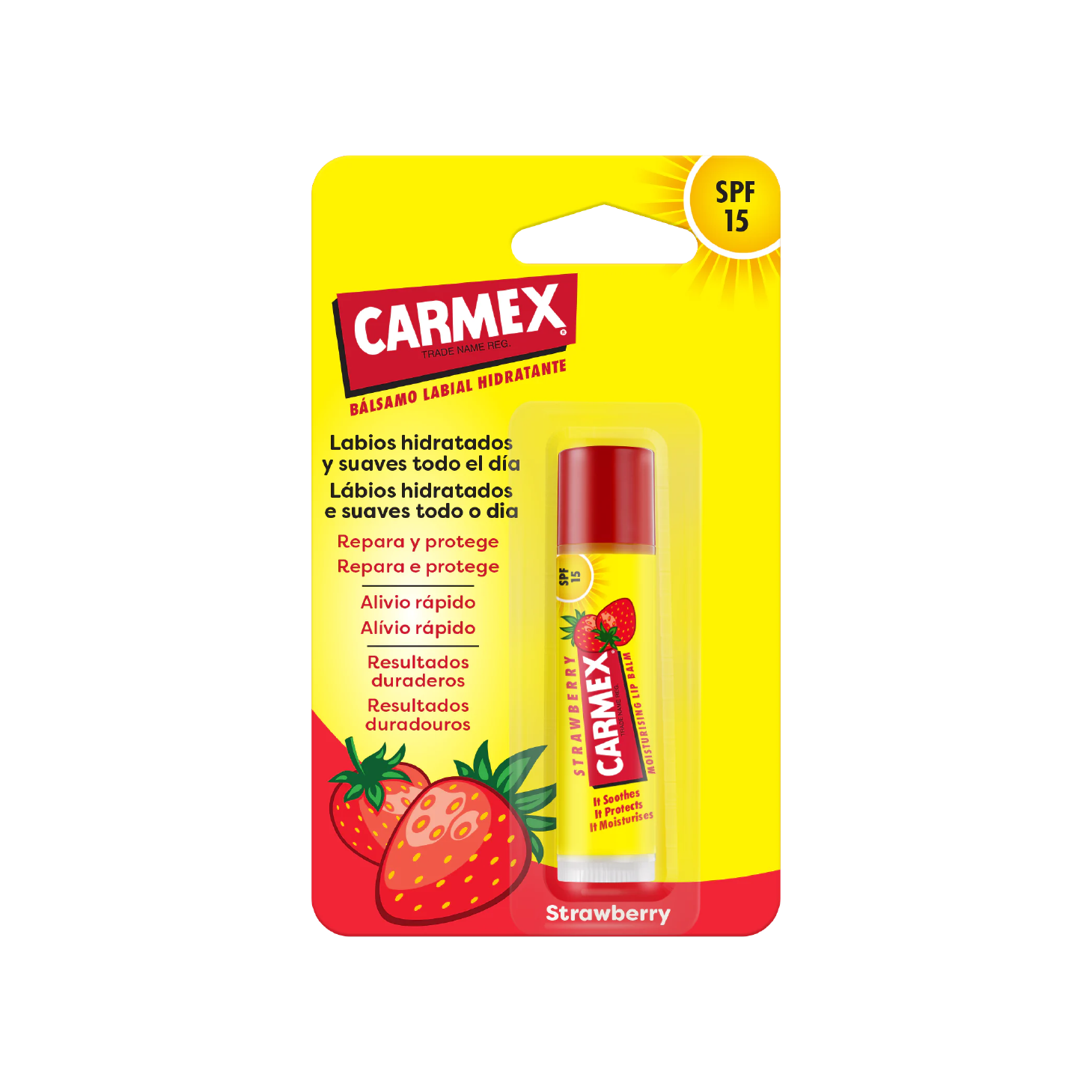 Carmex Stick Labial SPF15 Morango 4,25g
