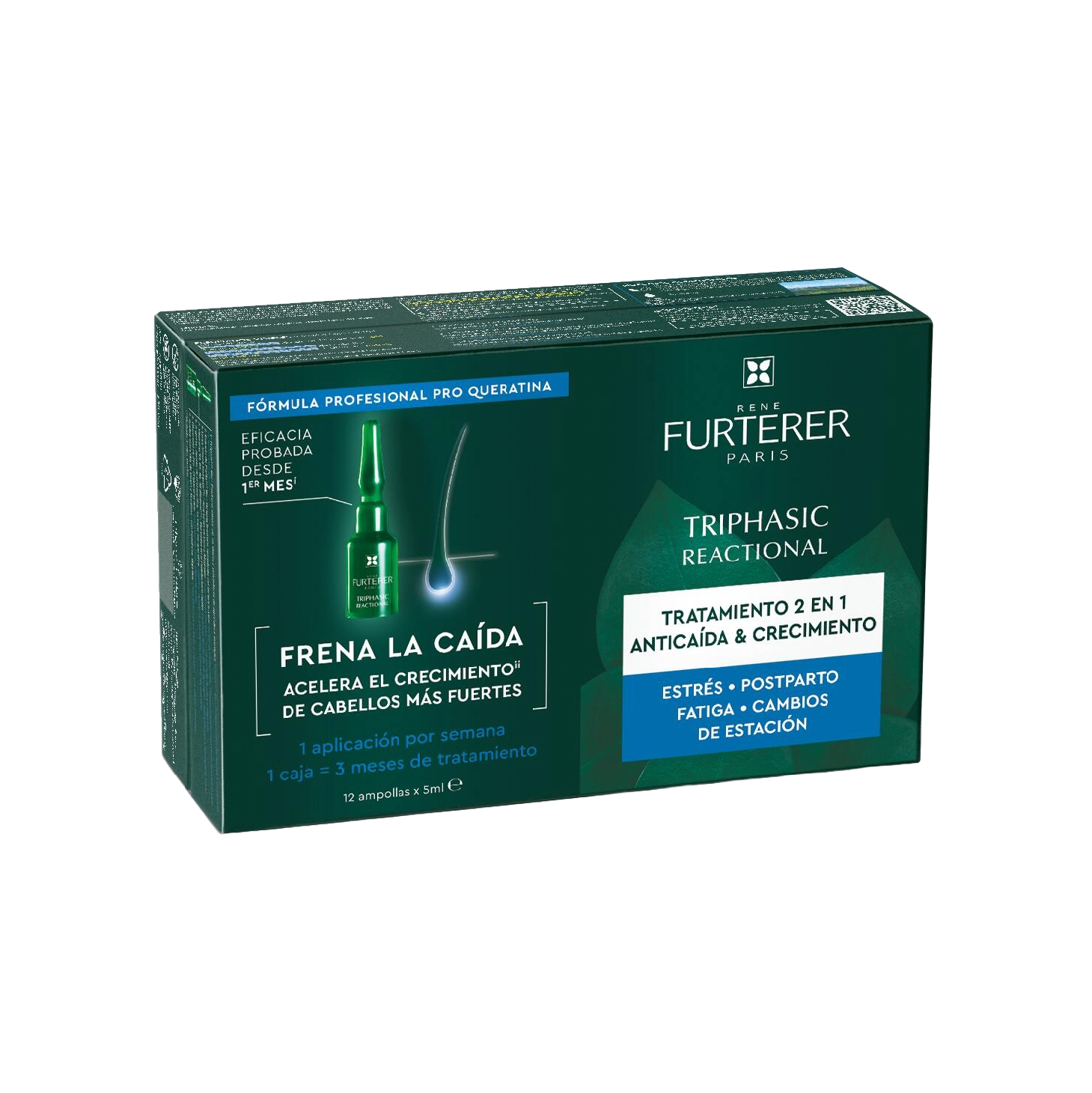 Rene Furterer Triphasic Cuidado Concentrado Antiqueda Reacional 12 Ampolas