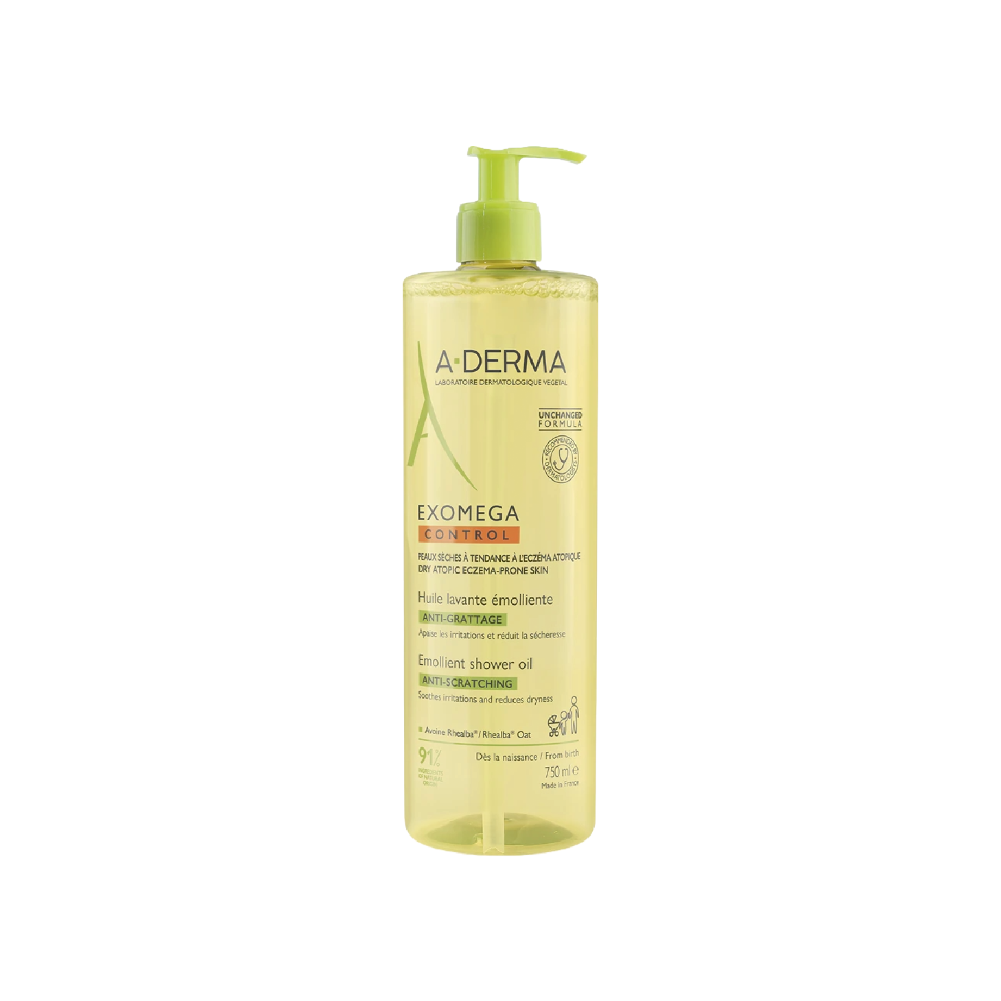 A-Derma Exomega Control Óleo de Duche 750ml
