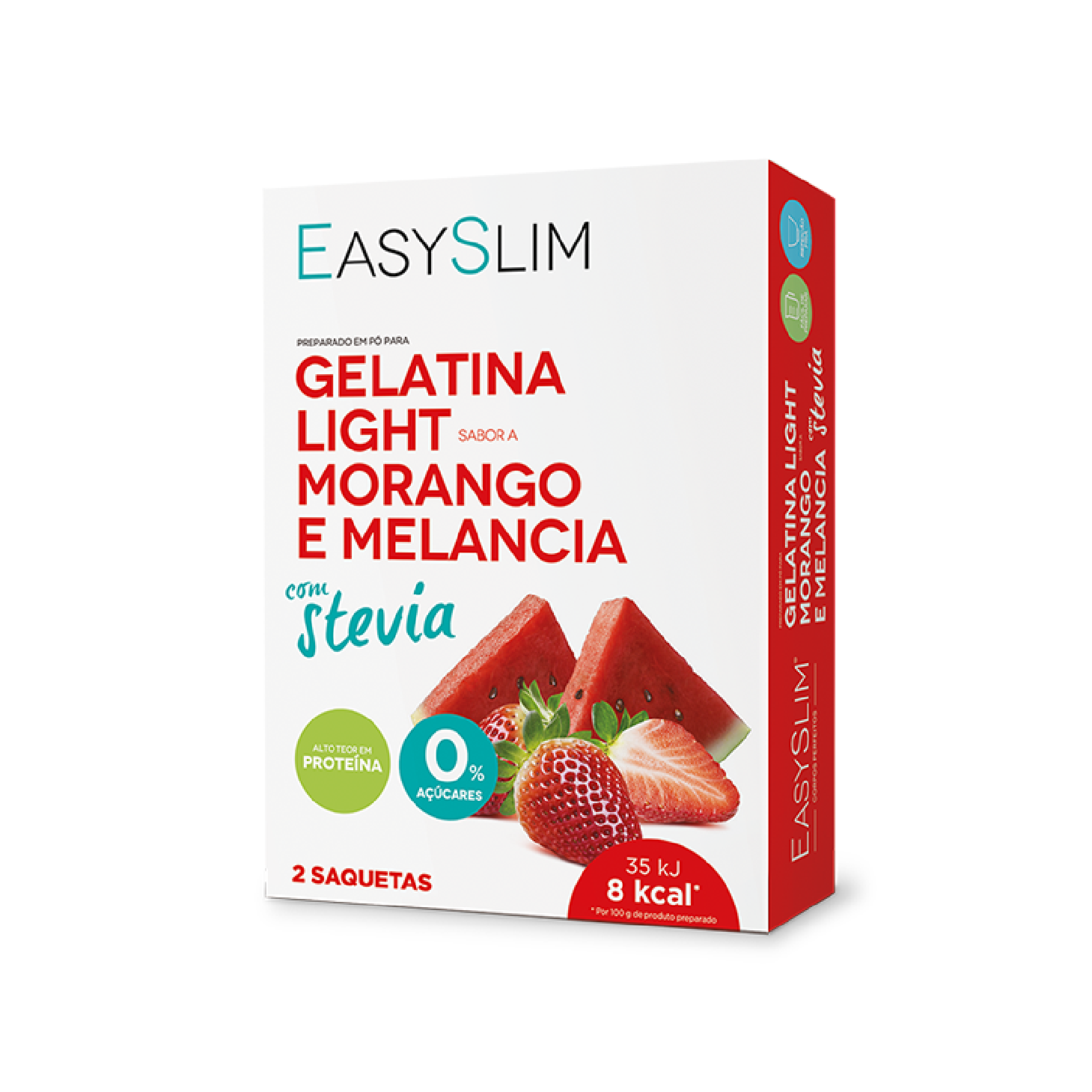 Easyslim Gelatina Light Morango e Melância com Stevia x 2 Saquetas