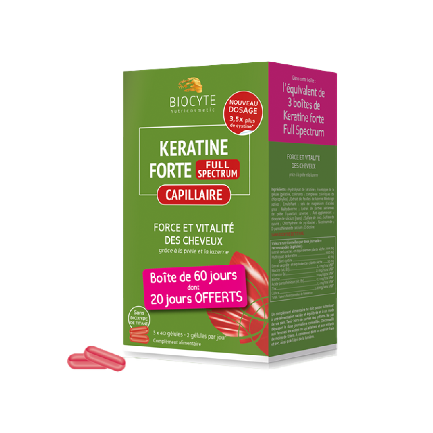 Biocyte Keratine Promoção Extra Plus Trio Cápsulas + Oferta 3ª Embalagem