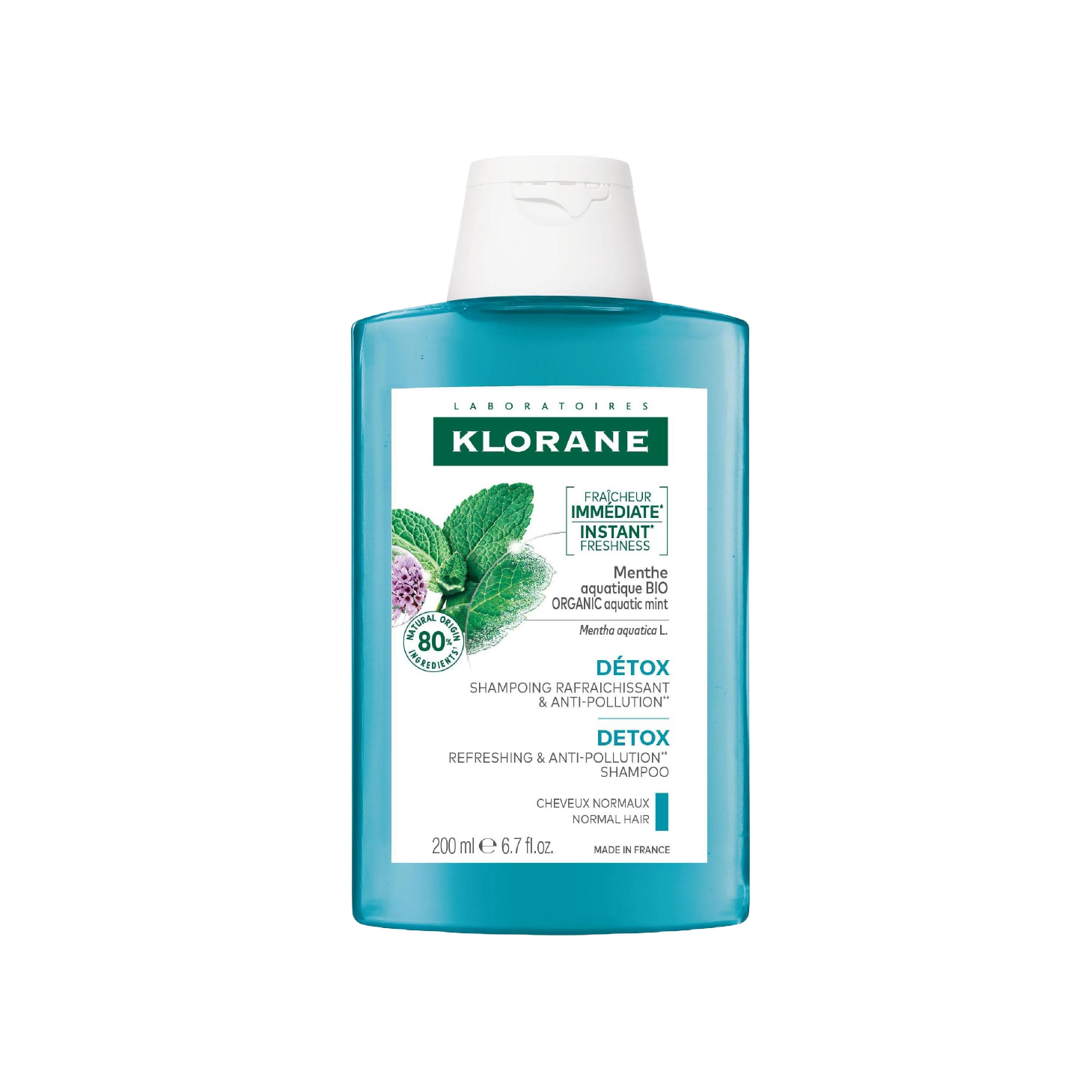 Champú desintoxicante con menta acuática Klorane 200 ml