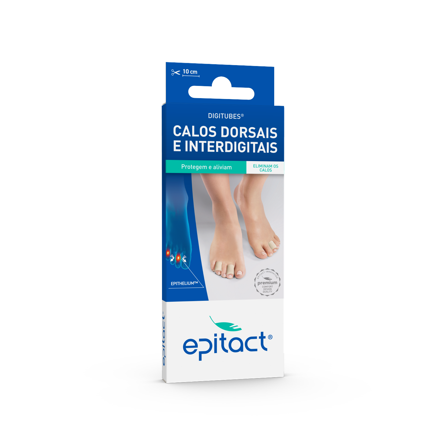 Epitact Epithelium Digitube Proteções Calosidades 1x10cm Tamanho M