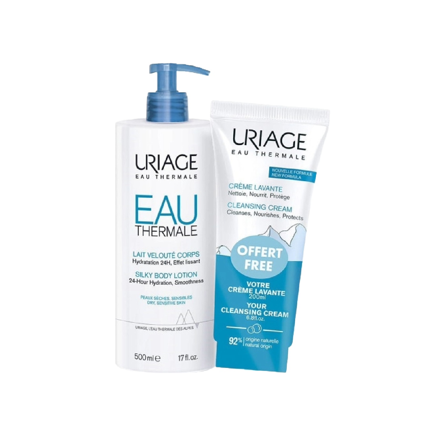 Uriage Eau Thermale Lait Velouté Corporal 500ml + Creme Lavante 200ml