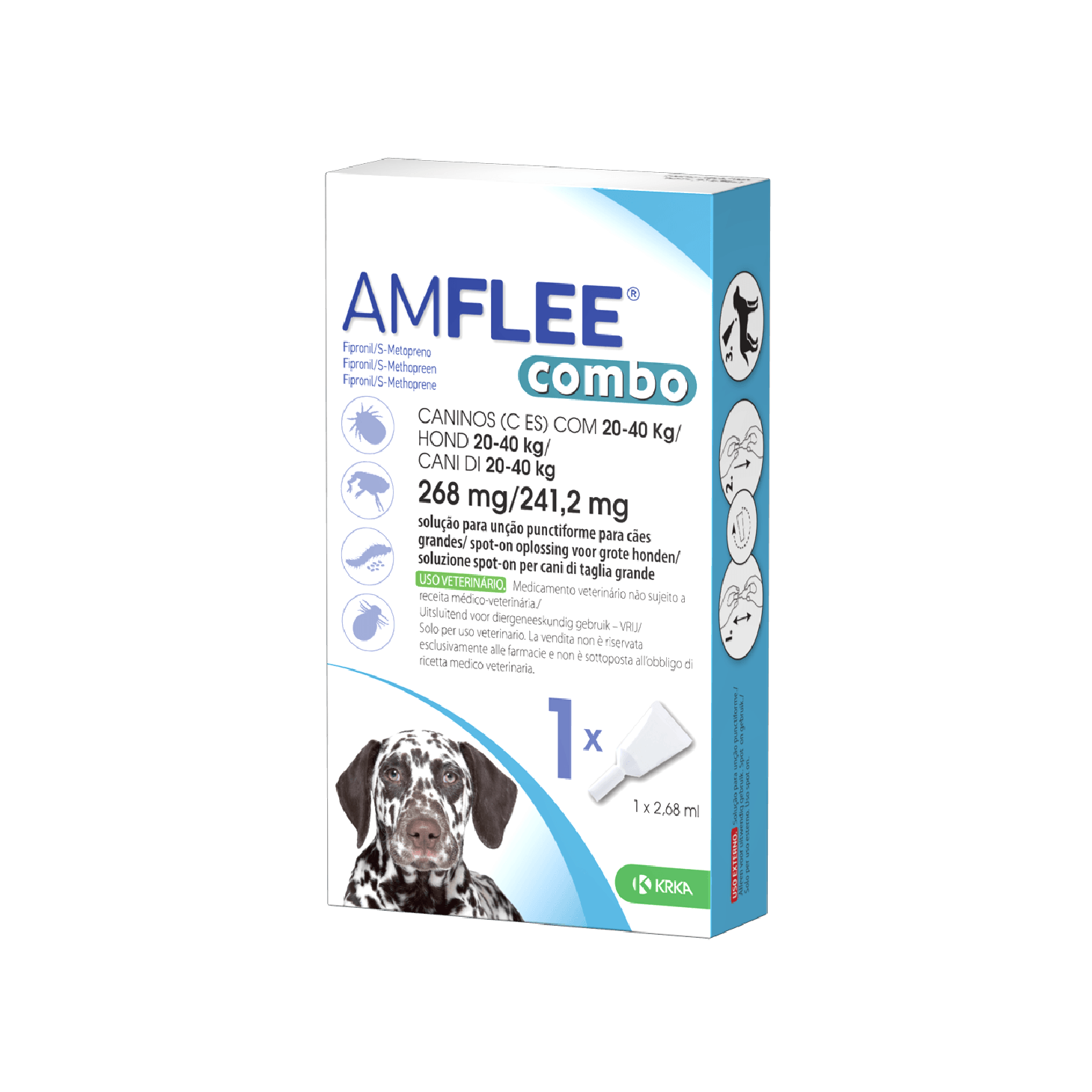 Amflee Combo Cão 20-40Kg Pipeta 268mg/241,2mg x 1 Unidade