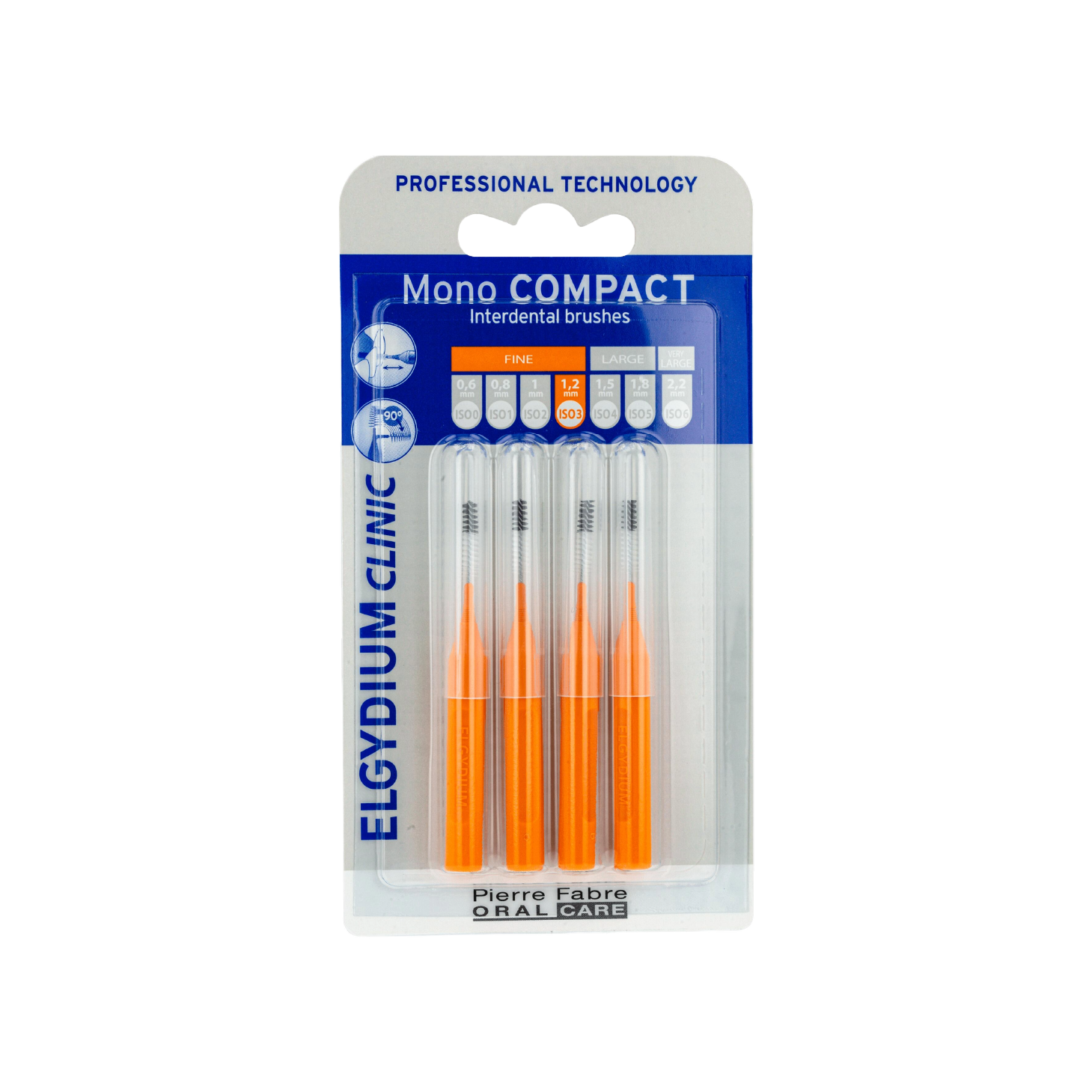 Elgydium Clinic Mono Compact Escovilhões Laranja (ISO 3) x 4 Unidades