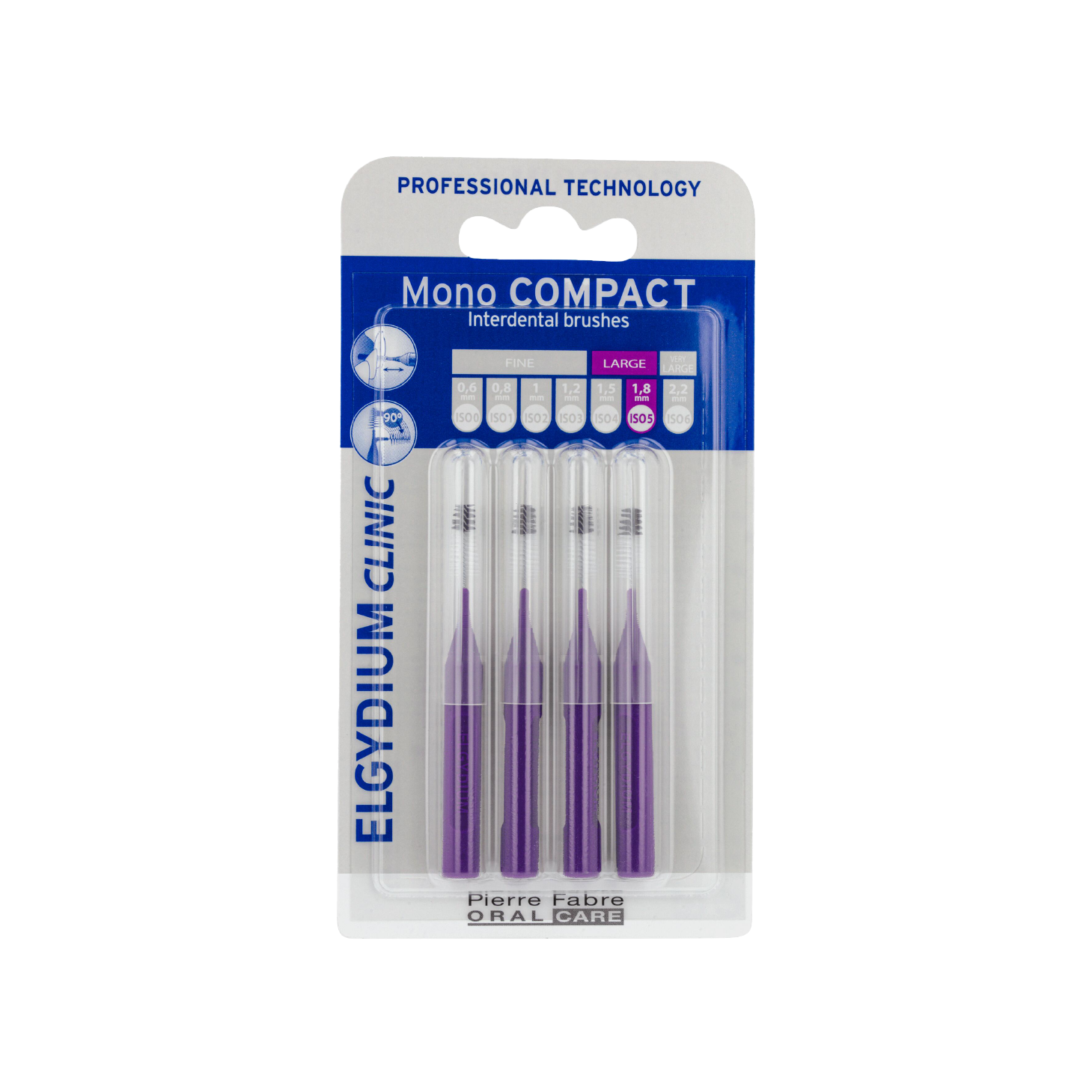 Elgydium Clinic Mono Compact Escovilhões Roxo (ISO 5) x 4 Unidades