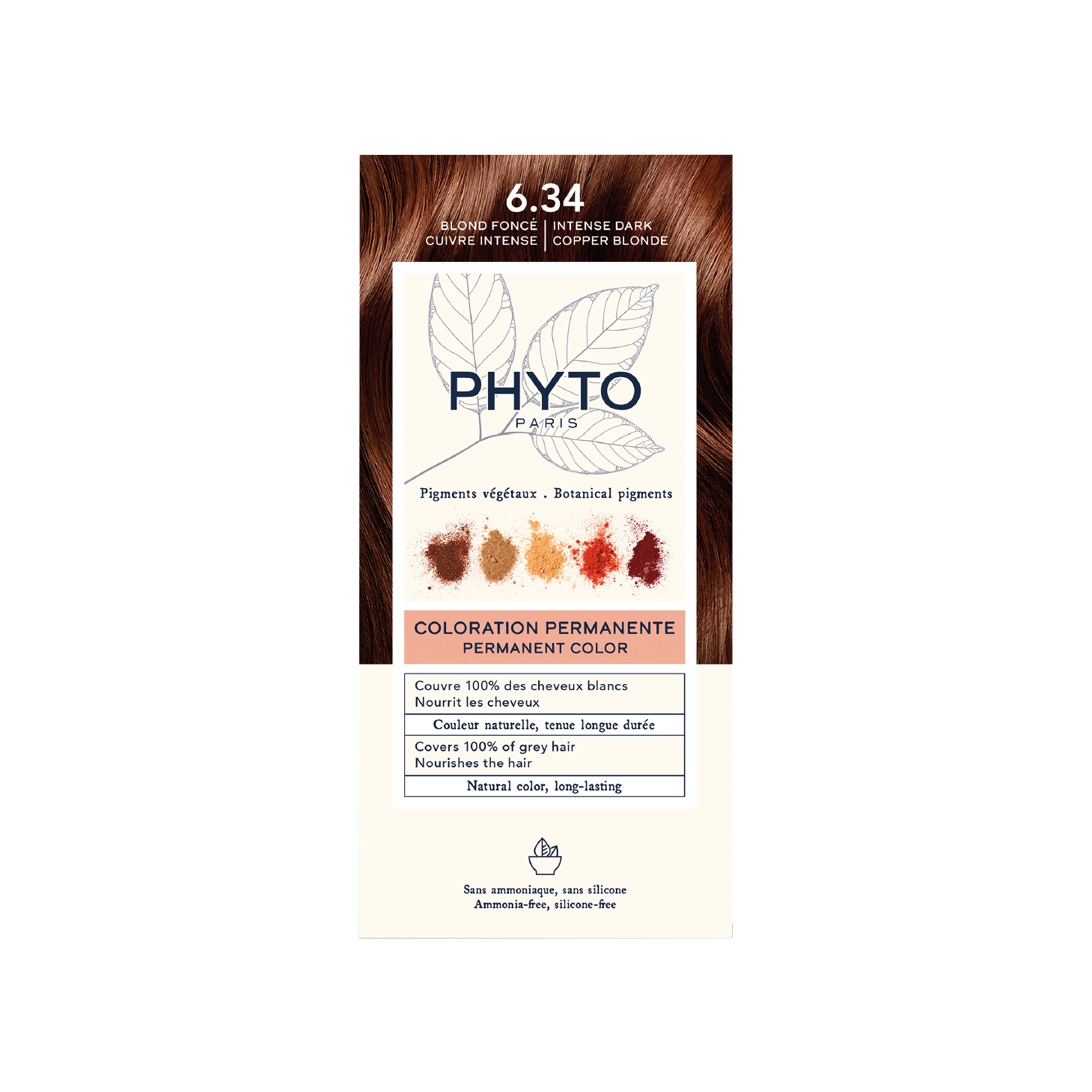 Phytocolor Coloração 6.34 Louro Escuro Dourado Acobreado