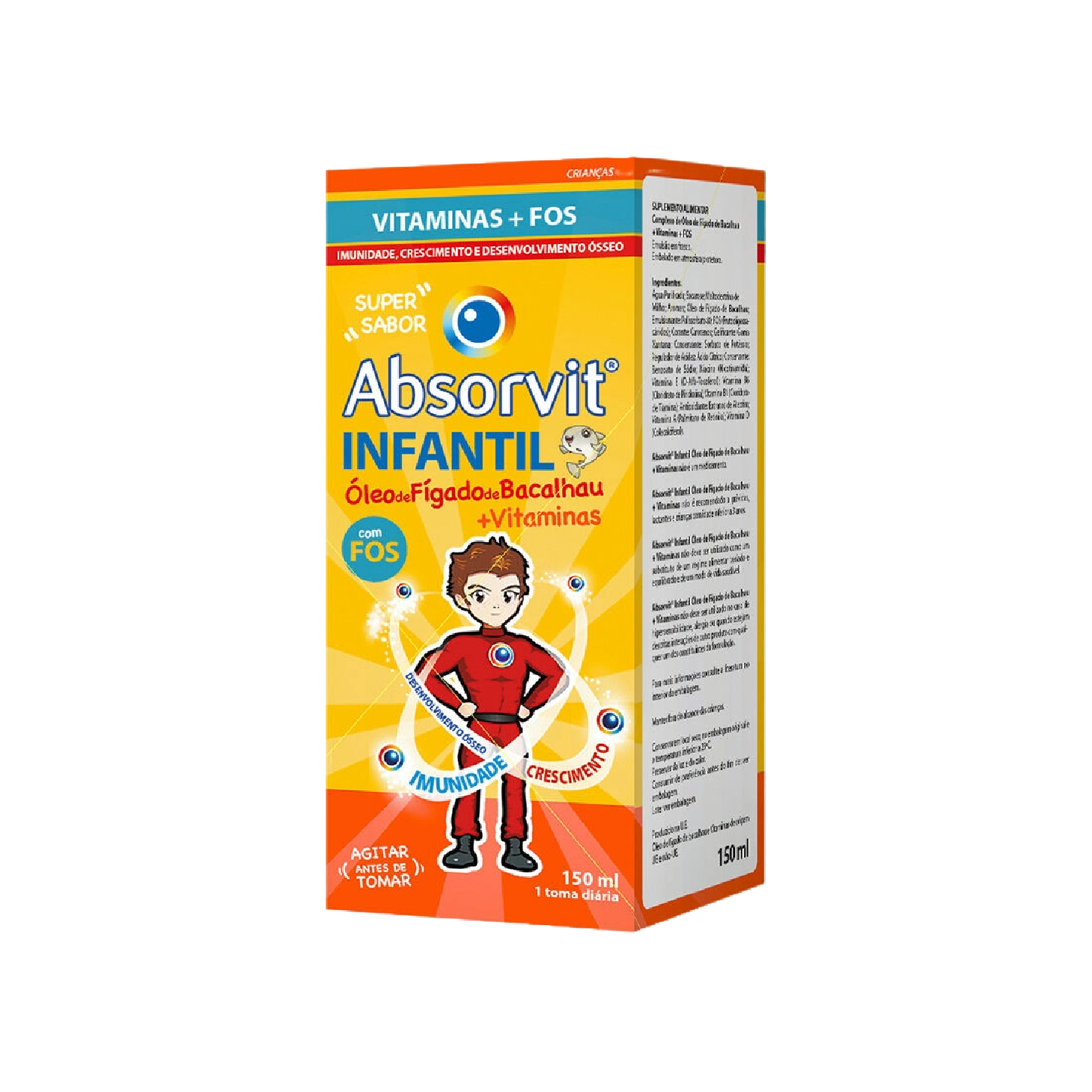 Absorvit Infantil Óleo Fígado Bacalhau + Vitaminas Emulsão 150ml