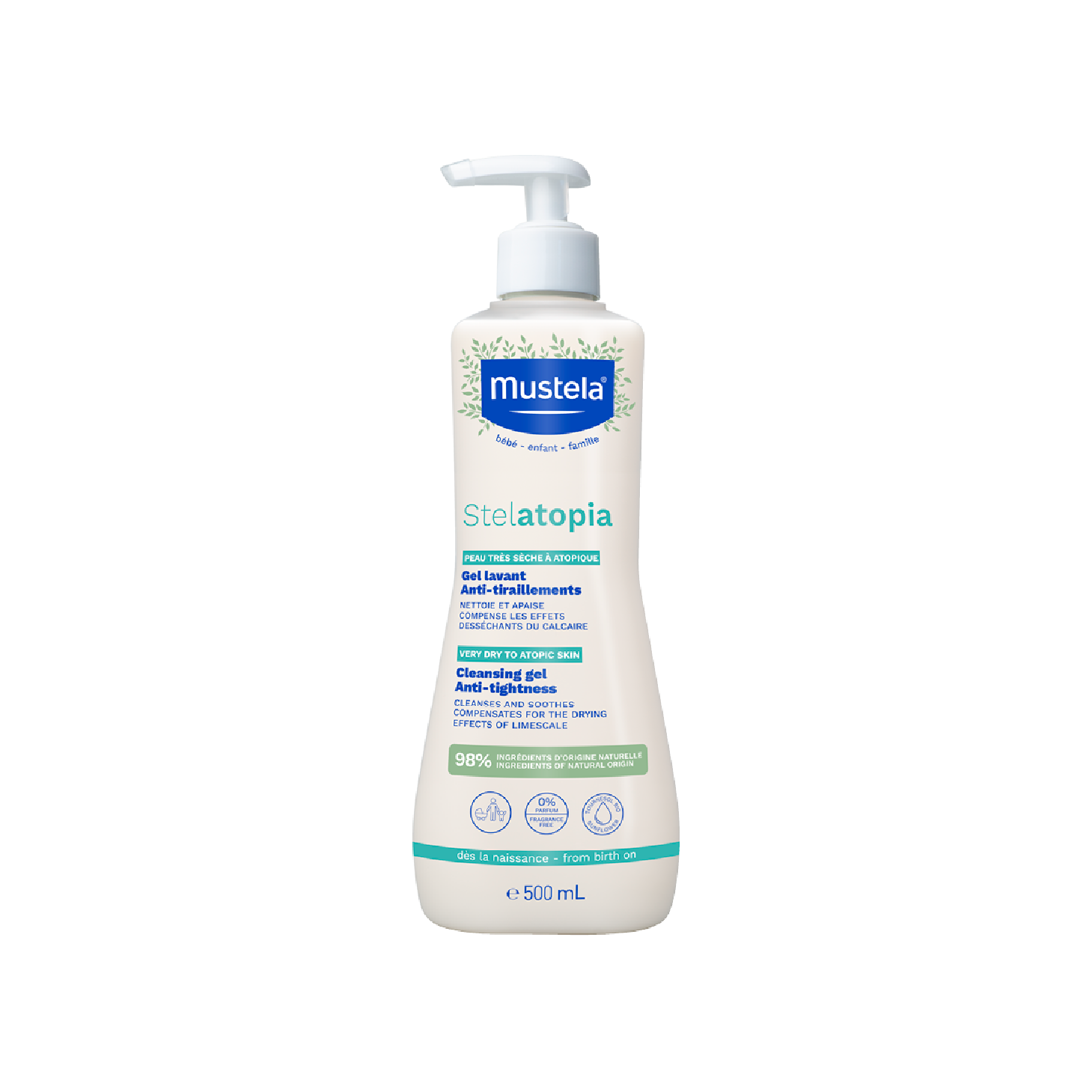 Mustela Stelatopia Gel Lavante Sem Perfume 500ml