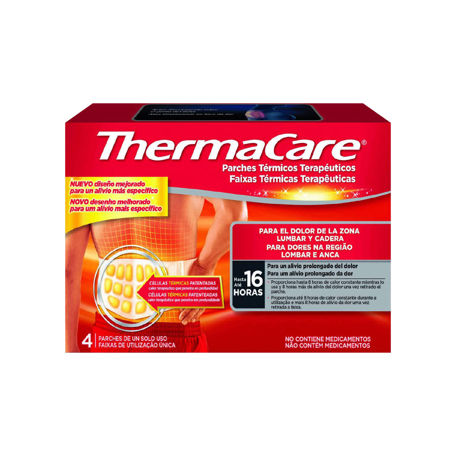 Thermacare Faixa Térmica Lombar e Anca x 4 Unidades
