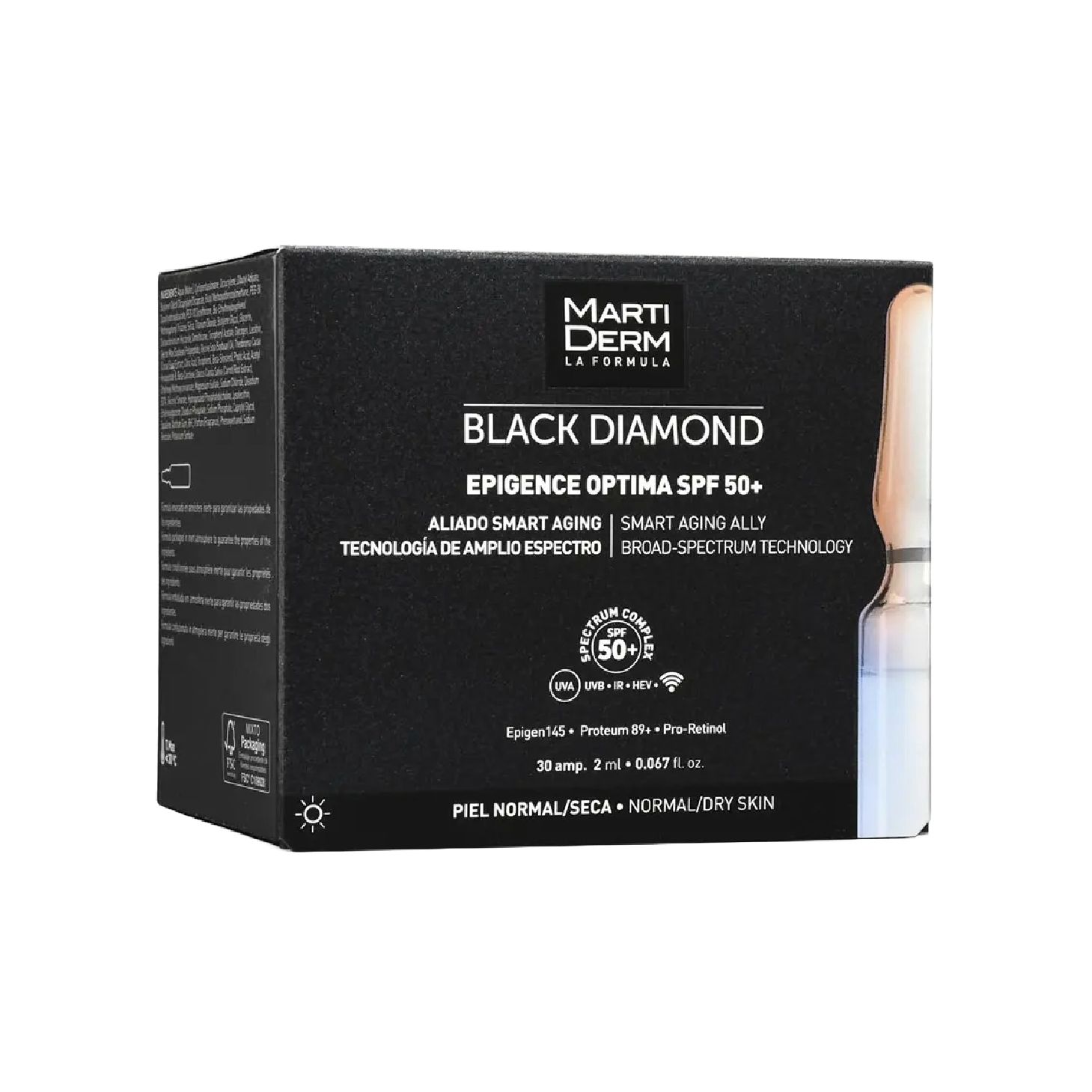 Martiderm Black Diamond Epigence Optima SPF50+ 30 Ampolas