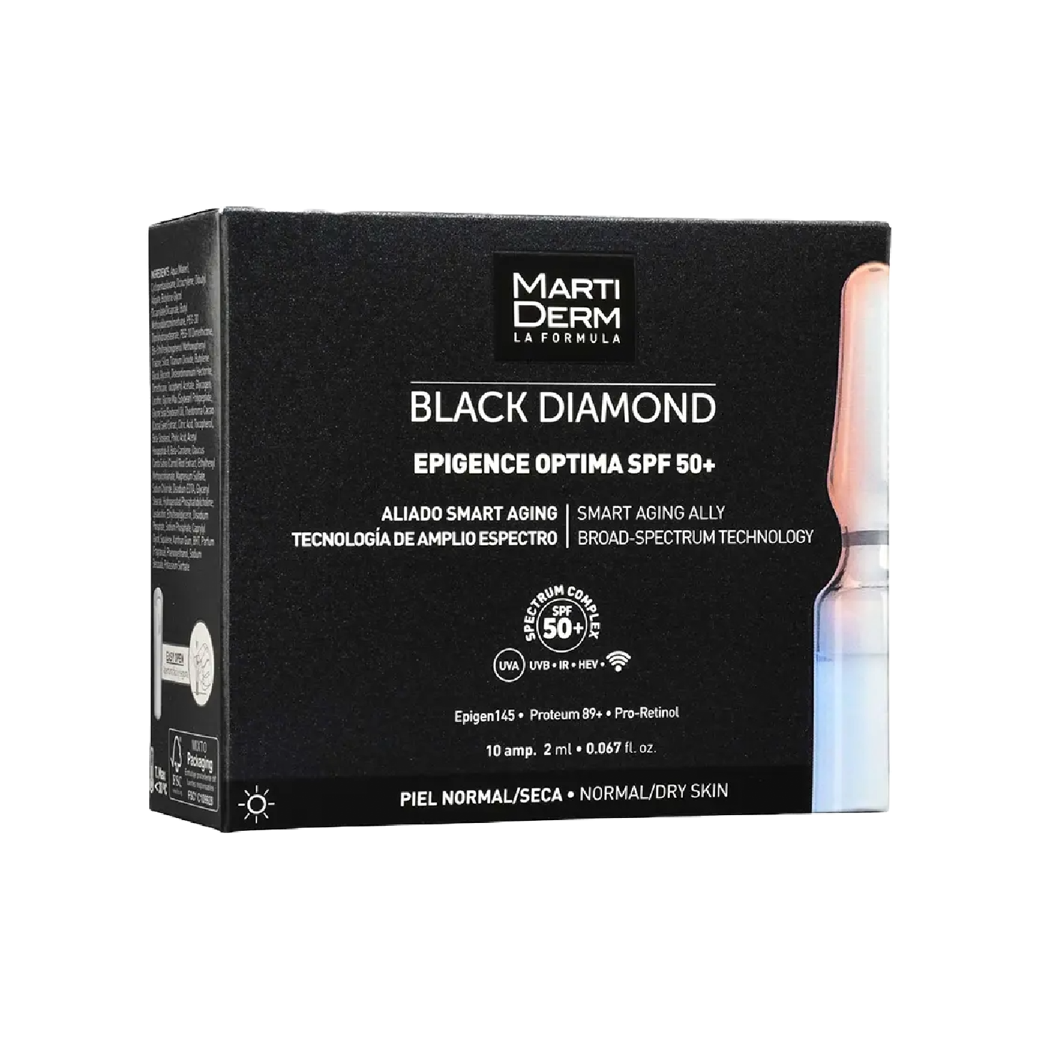 Martiderm Black Diamond Epigence Optima SPF50+ 10 Ampolas