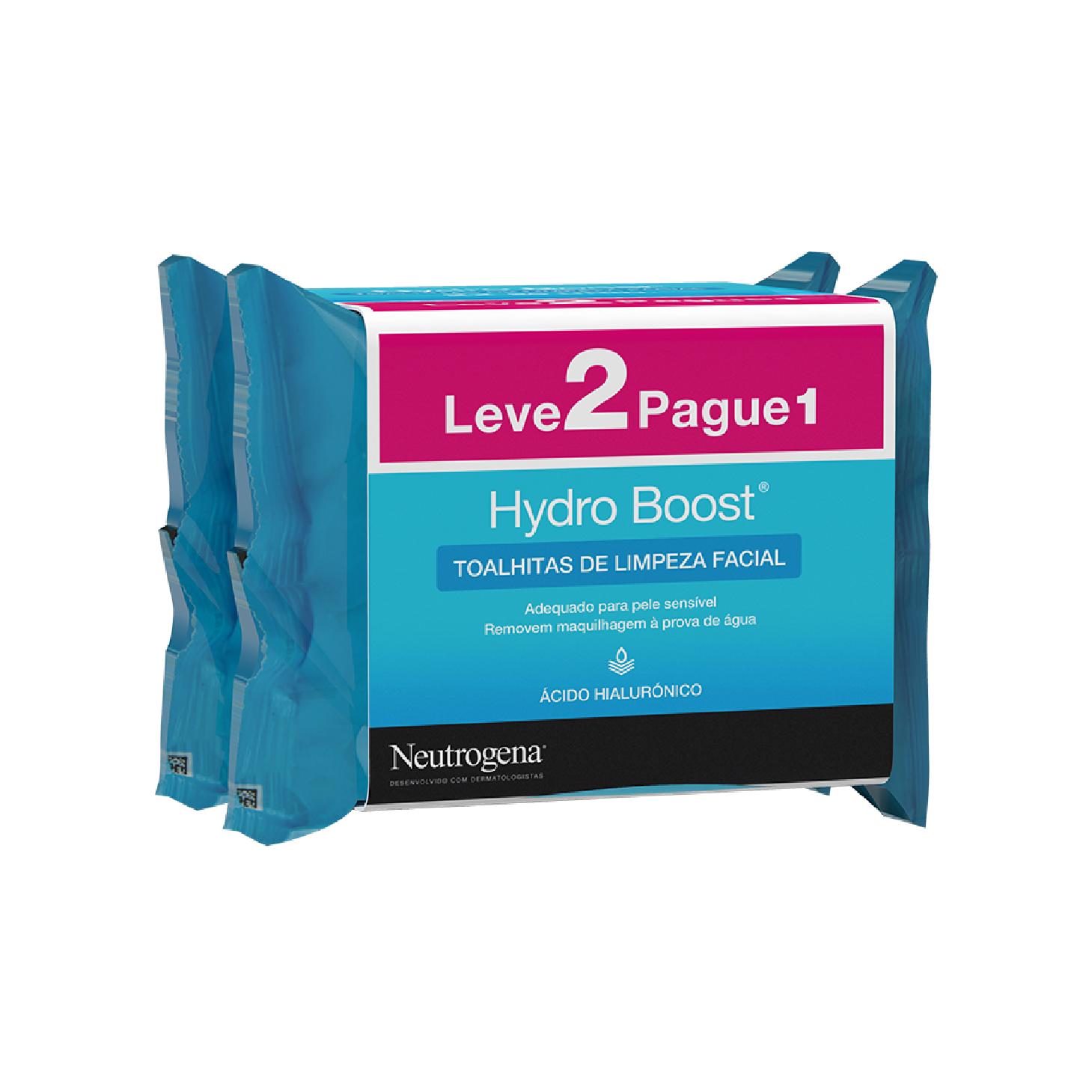Neutrogena Hydro Boost 25 Toalhitas de Limpeza x 2 Unidades