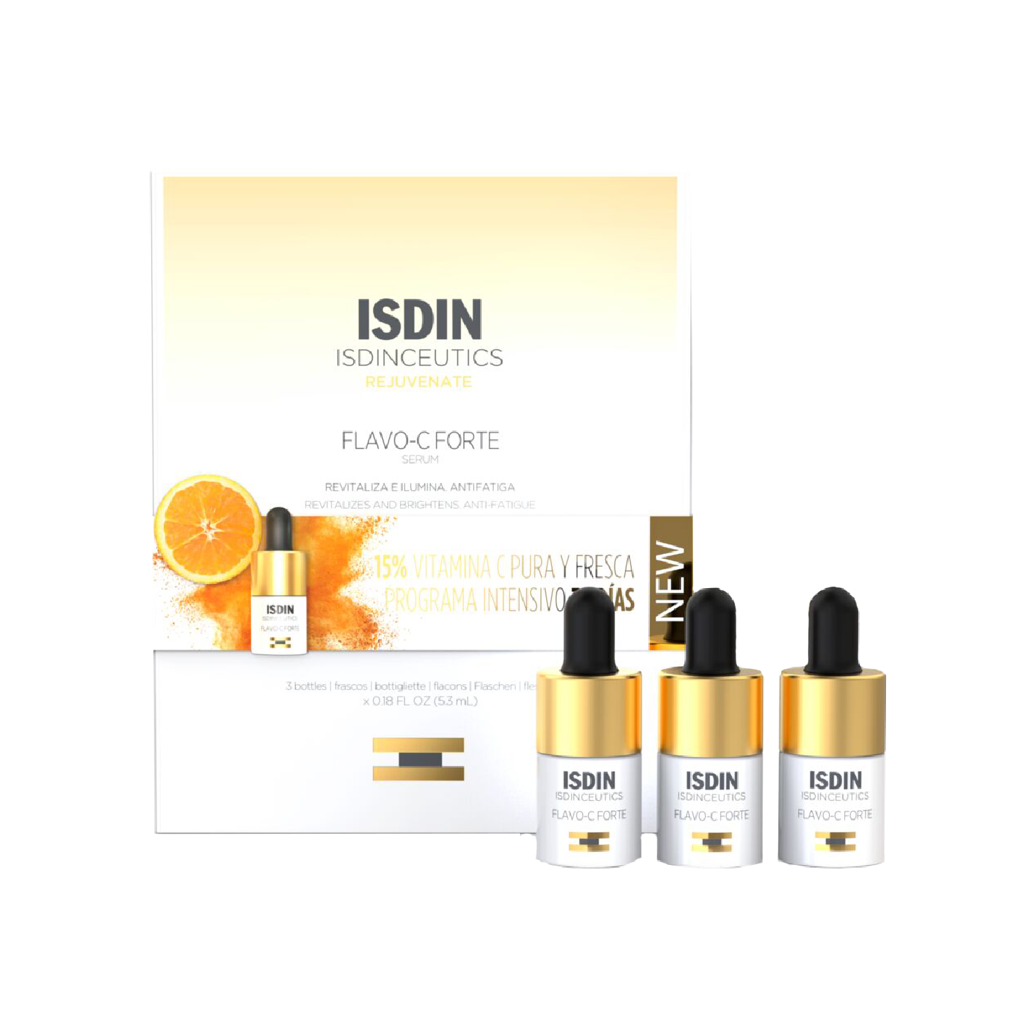 Isdin Isdinceutics Flavo C Forte Sérum 5,3ml x 3 Unidades