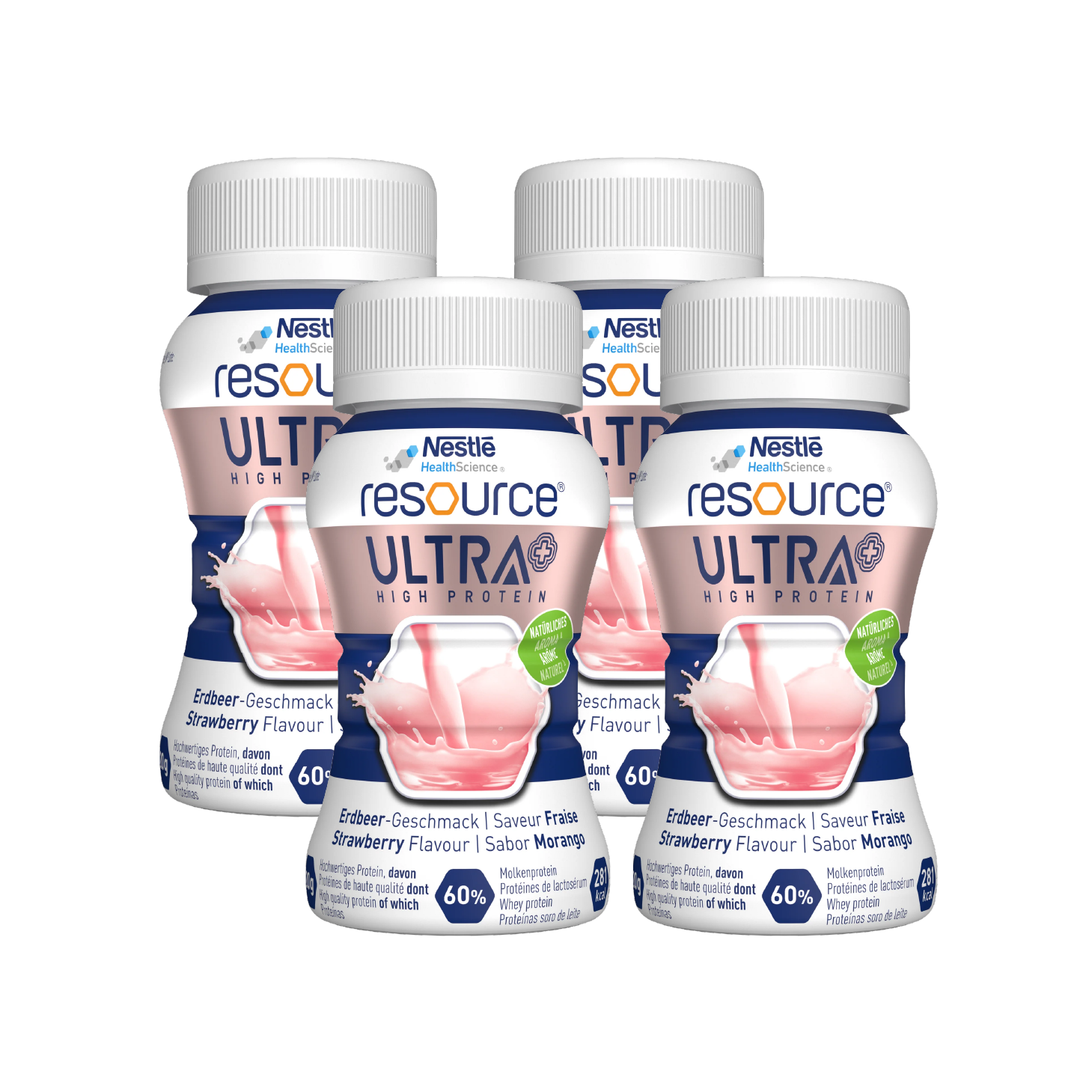 Resource Ultra Morango 125ml x 4 Unidades