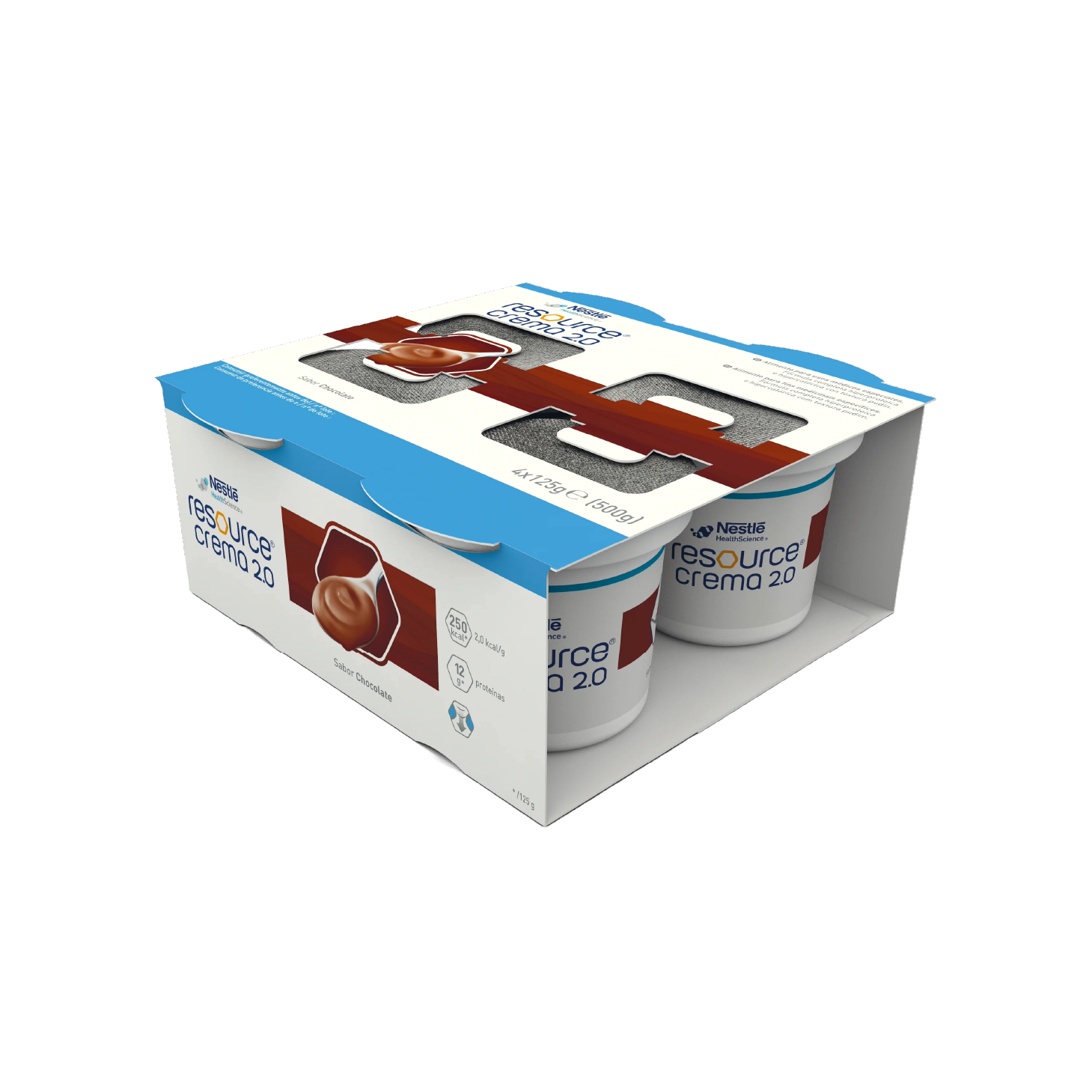 Resource Crema 2.0 Chocolate 125g x 4 Unidades